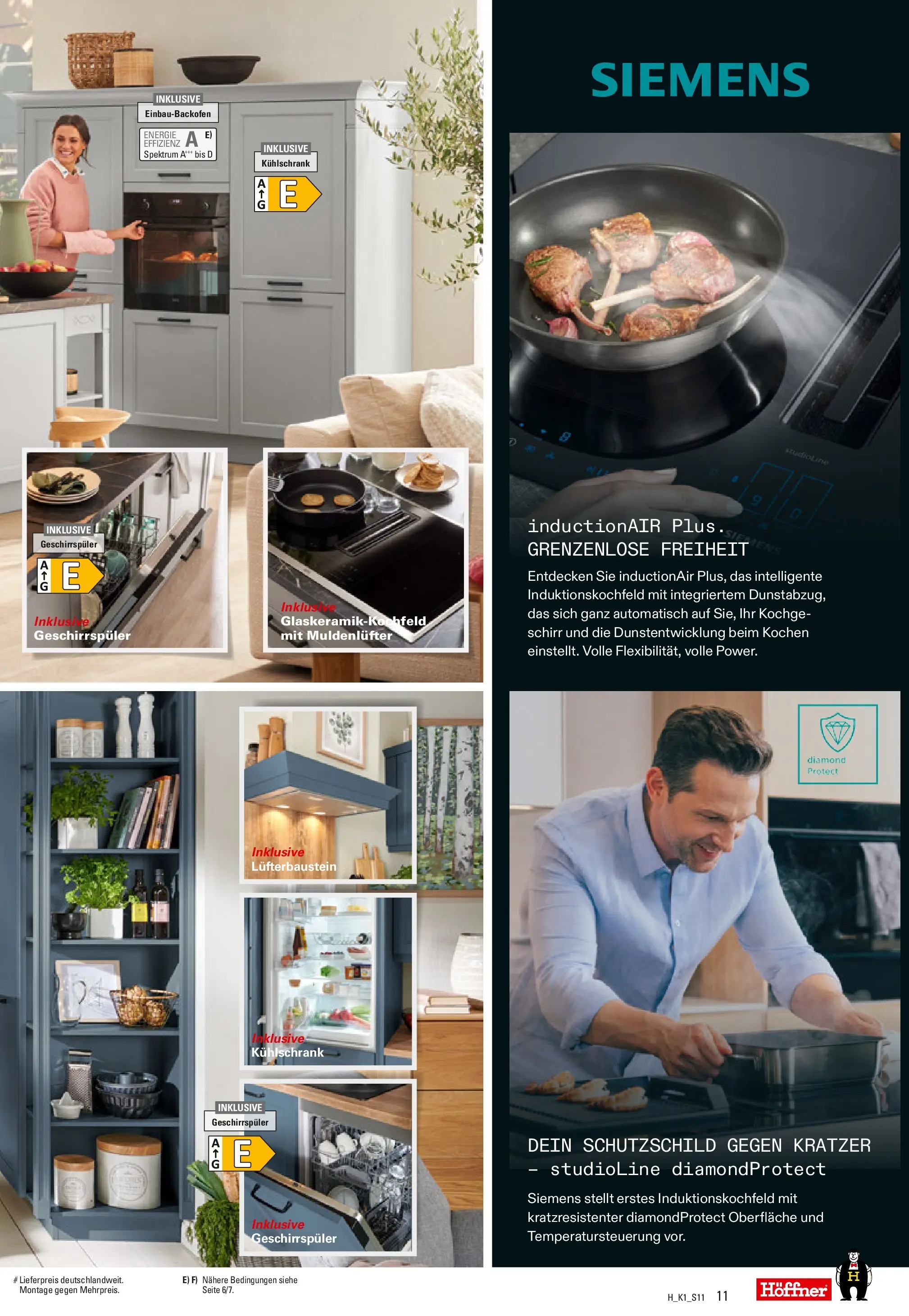 Höffner - Höffner: Möbelangebote (ab 23.12.2025) zum Blättern | Seite: 11 | Produkte: Siemens, Geschirrspüler, Kühlschrank