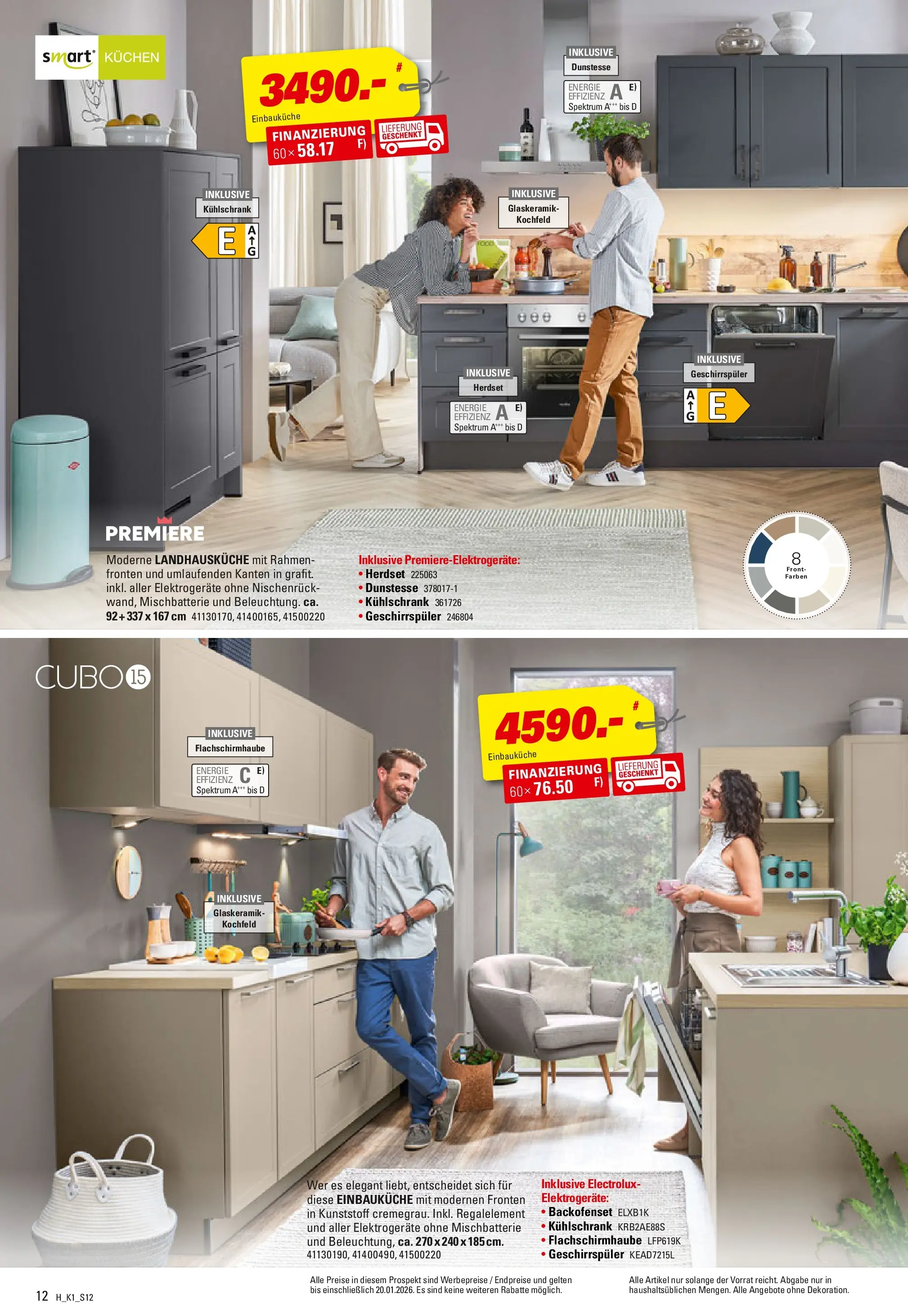 Höffner - Höffner: Möbelangebote (ab 23.12.2025) zum Blättern | Seite: 12 | Produkte: Geschirrspüler, Einbauküche, Kochfeld, Kuchen