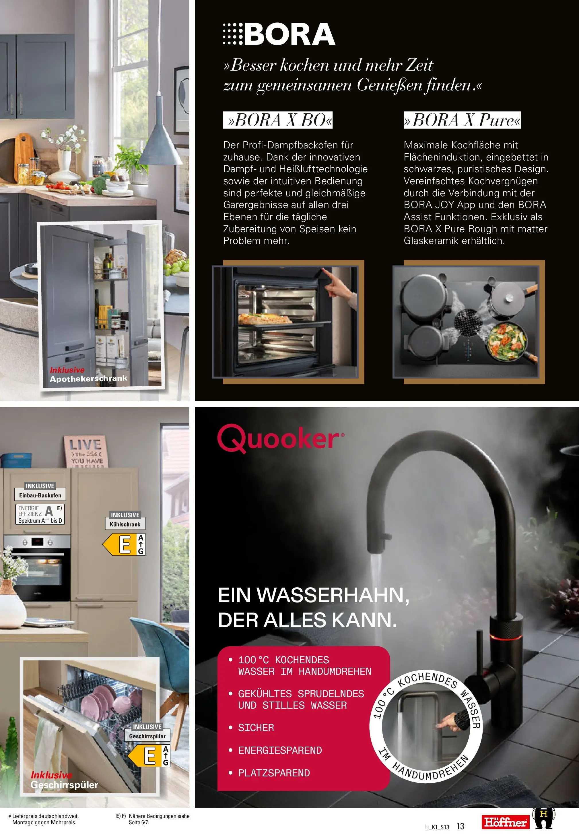 Höffner - Höffner: Möbelangebote (ab 23.12.2025) zum Blättern | Seite: 13 | Produkte: Geschirrspüler, Kühlschrank, Wasser