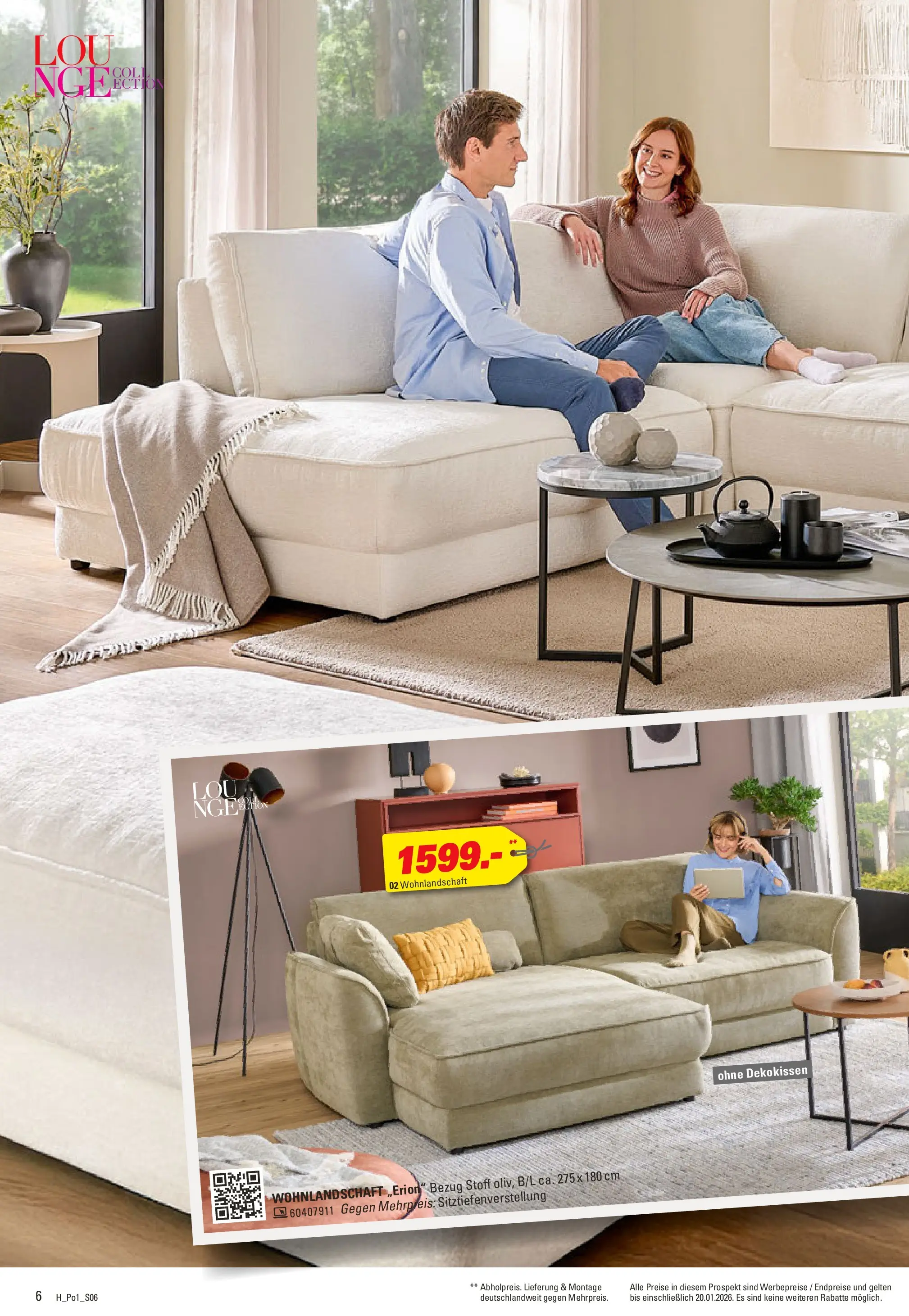 Höffner - Höffner: Möbelangebote (ab 23.12.2025) zum Blättern | Seite: 6 | Produkte: Wohnlandschaft