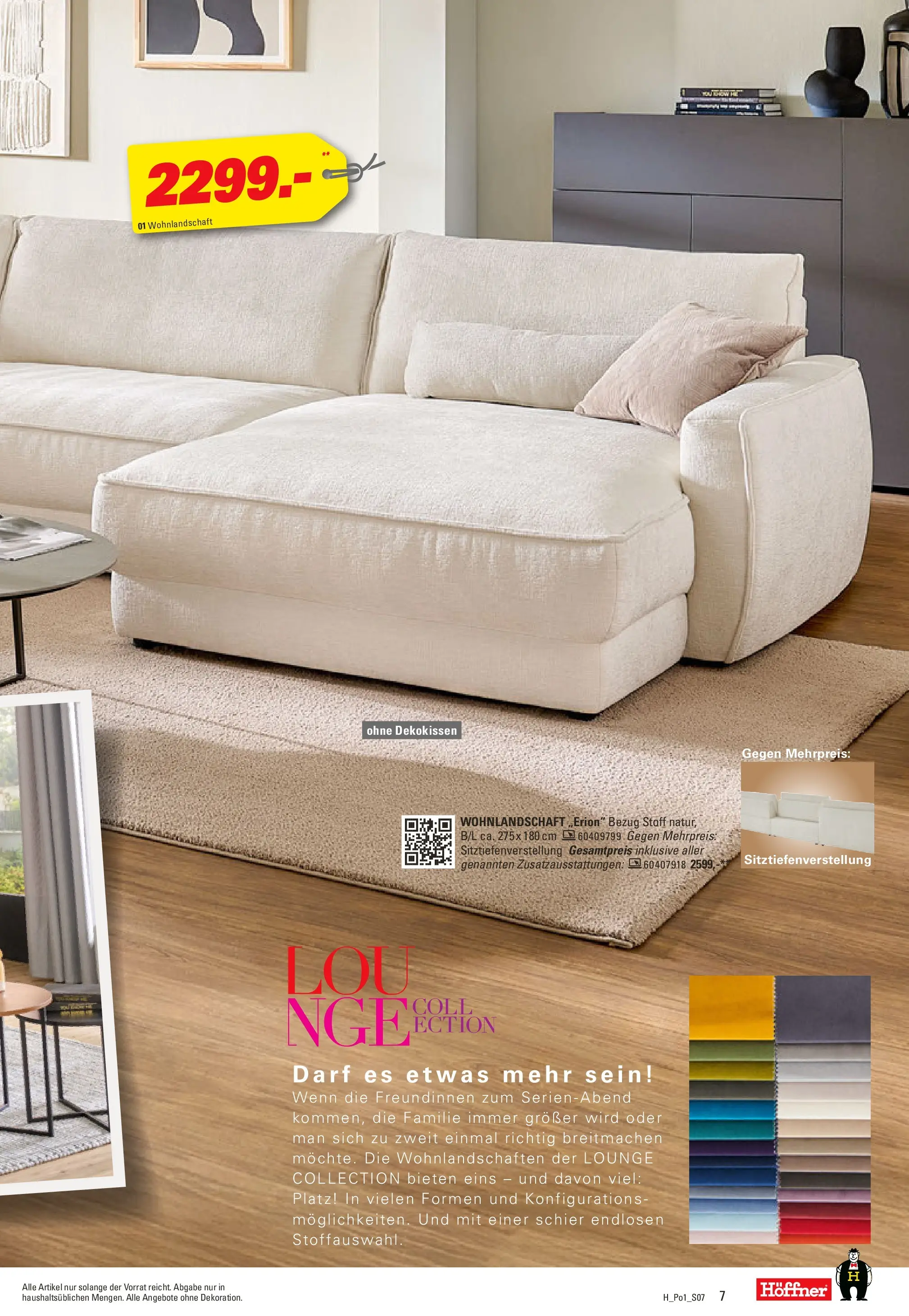 Höffner - Höffner: Möbelangebote (ab 23.12.2025) zum Blättern | Seite: 7 | Produkte: Wohnlandschaft