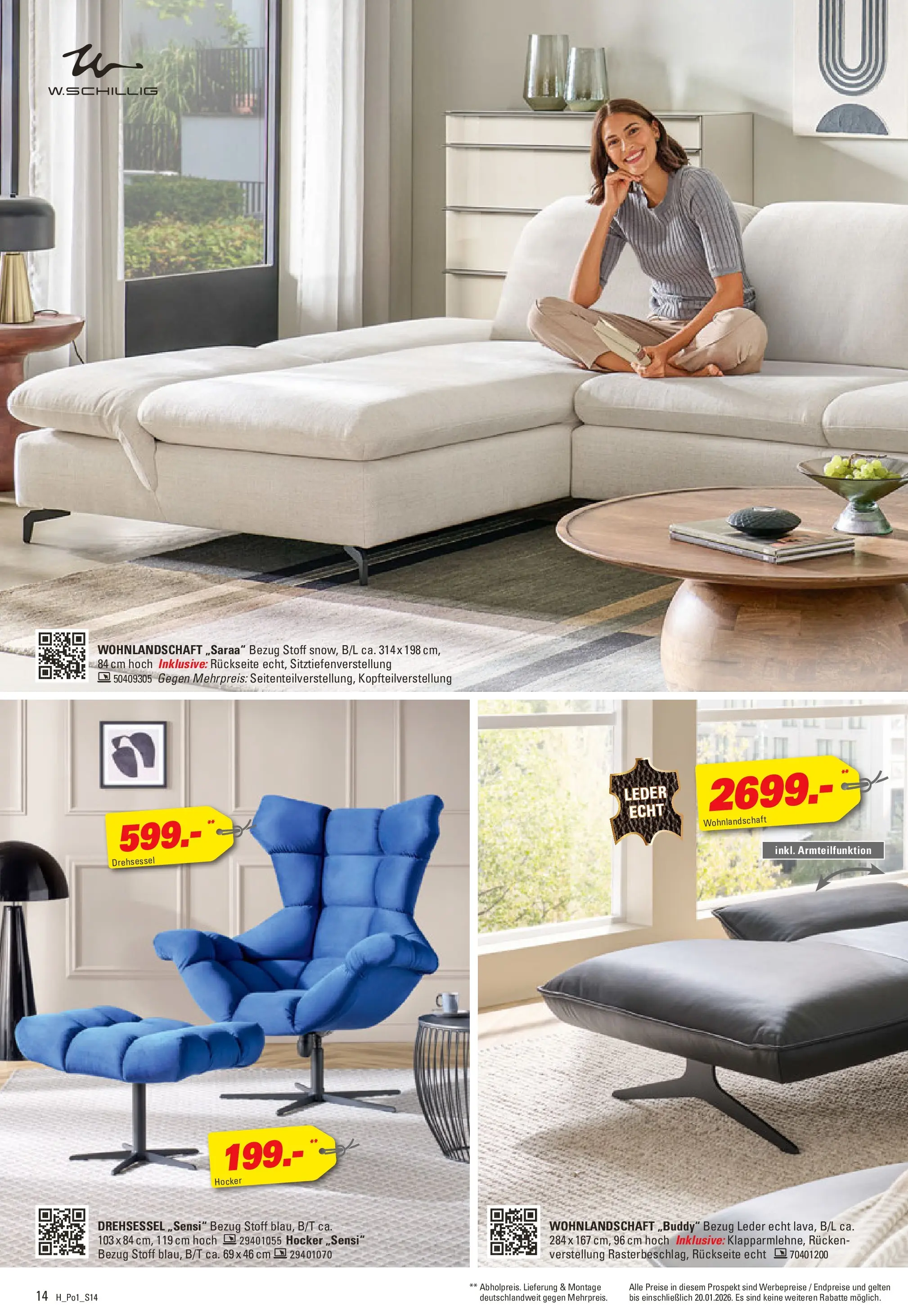 Höffner - Höffner: Möbelangebote (ab 23.12.2025) zum Blättern | Seite: 14 | Produkte: Wohnlandschaft, Hocker