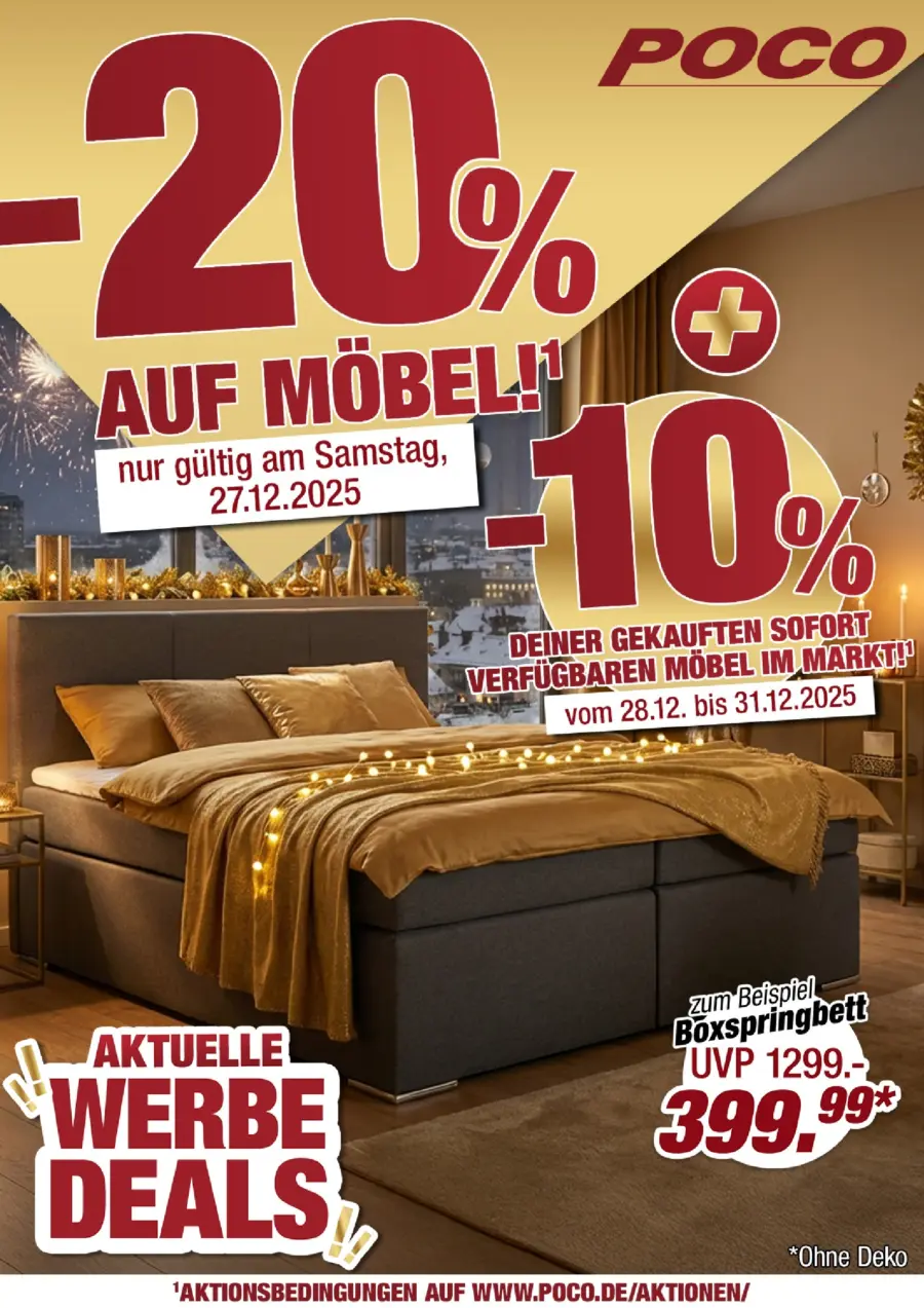 Poco: -20% auf M&ouml;bel