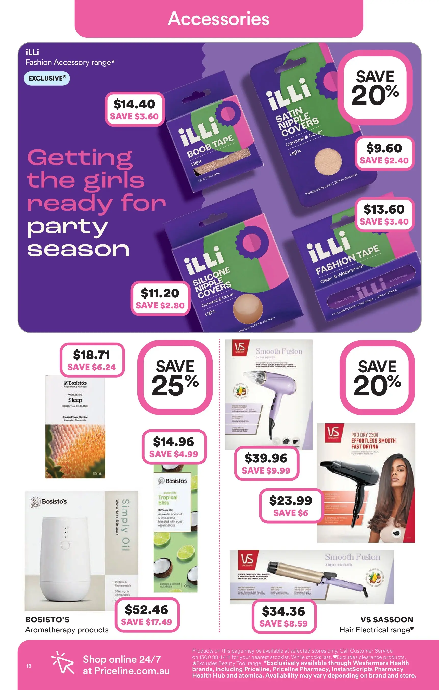 Priceline Pharmacy - Priceline Pharmacy Catalogue - 24/12/2025 > weekly / monthly specials | Page: 18 | Products: Light, Oil, Accessories, Dryer