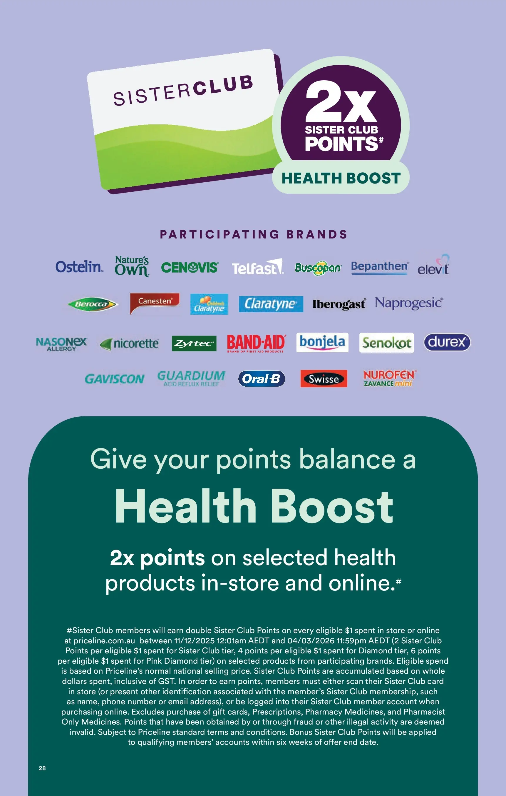 Priceline Pharmacy - Priceline Pharmacy Catalogue - 24/12/2025 > weekly / monthly specials | Page: 28 | Products: Diamond, Phone, Allergy