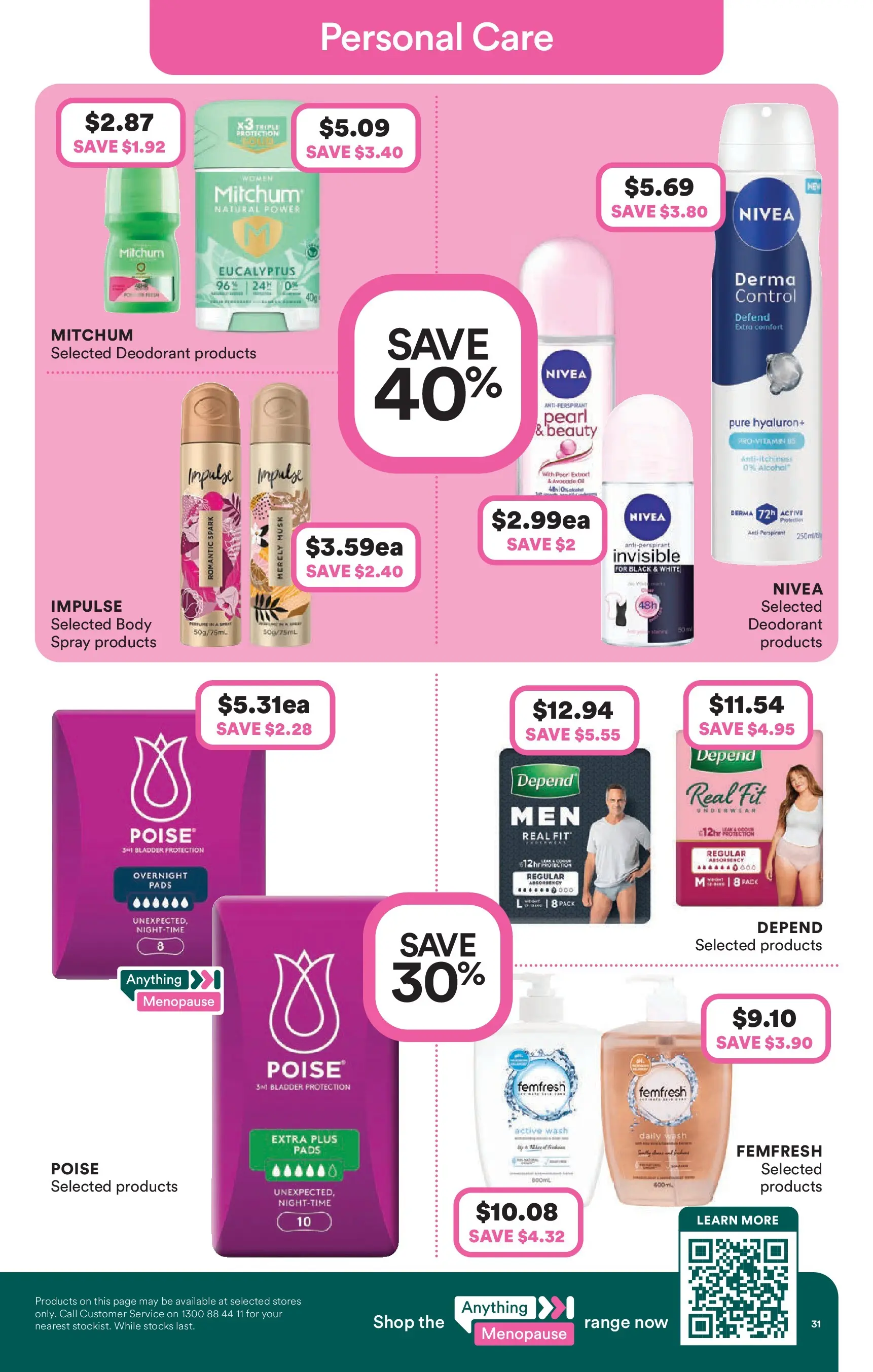 Priceline Pharmacy - Priceline Pharmacy Catalogue - 24/12/2025 > weekly / monthly specials | Page: 31 | Products: Deodorant, Antiperspirant
