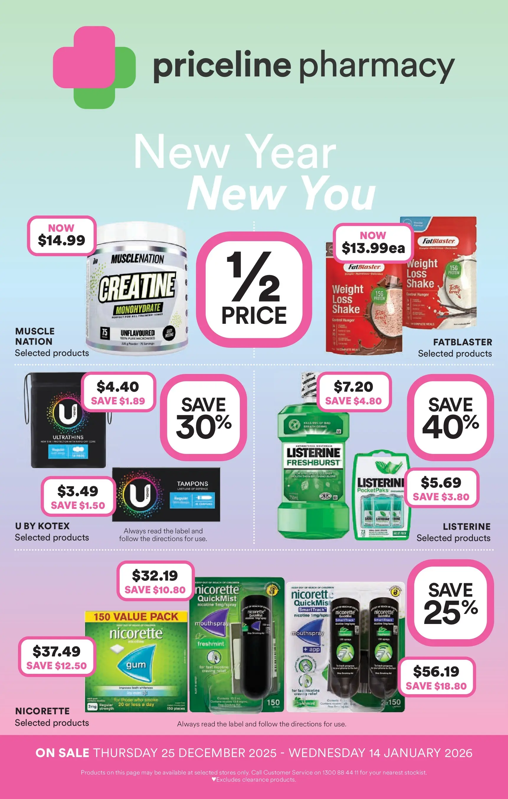 Priceline Pharmacy - Priceline Pharmacy Catalogue - 24/12/2025 > weekly / monthly specials | Page: 40 | Products: Weight, Tampons