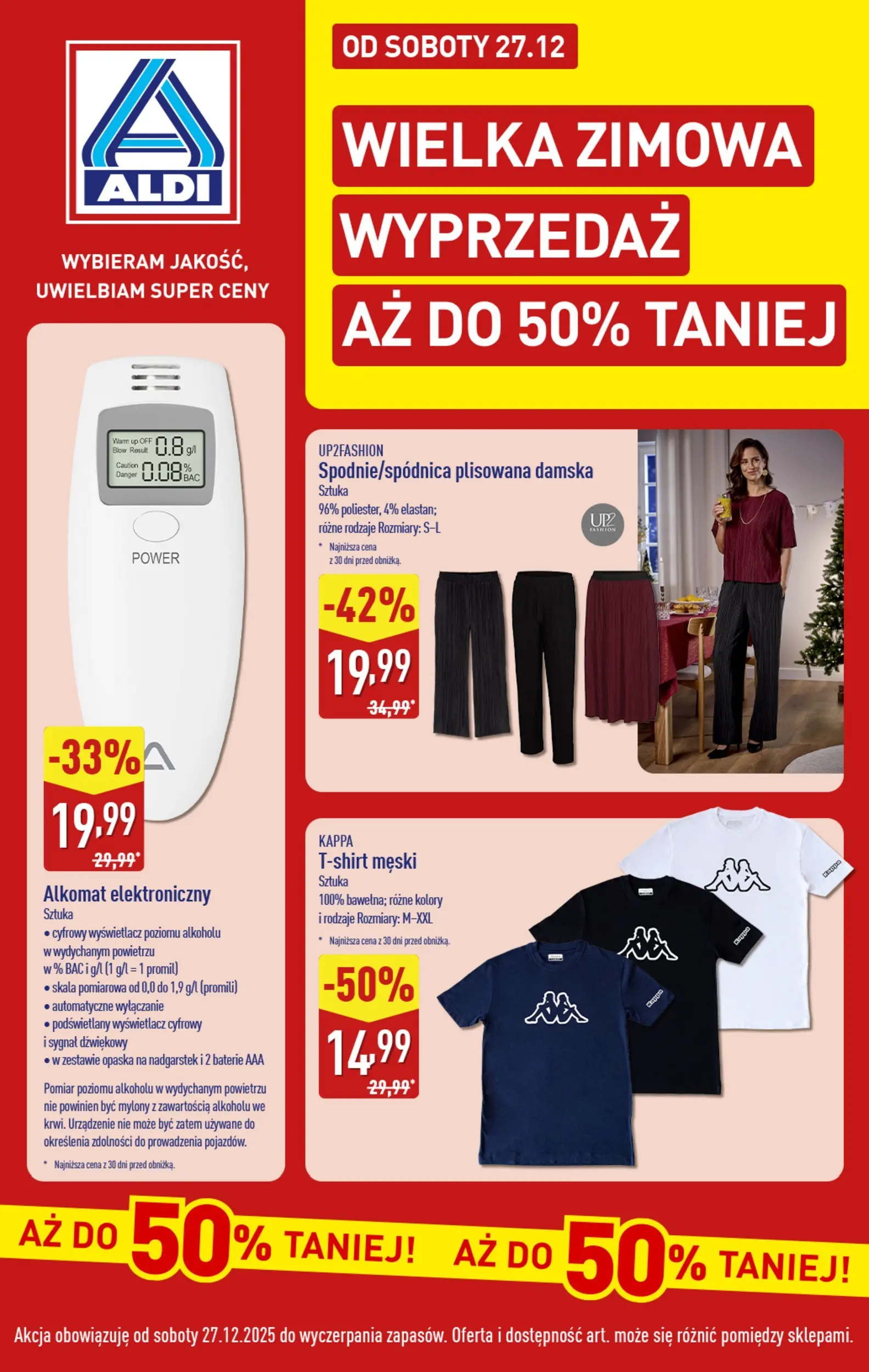 Aldi - Wielka zimowa wyprzedaż w ALDI od 26.12.2025 - Ulotka PDF, promocje | Strona: 1 | Produkty: Baterie
