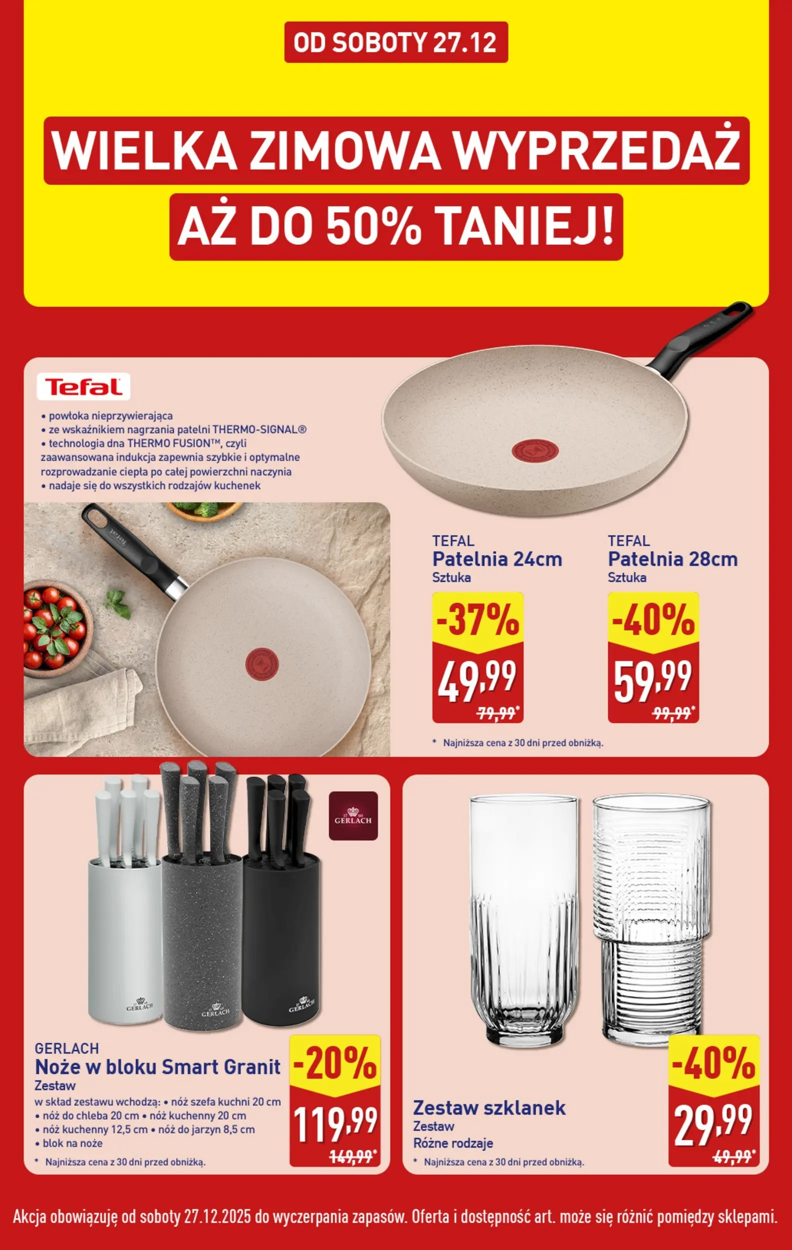 Aldi - Wielka zimowa wyprzedaż w ALDI od 26.12.2025 - Ulotka PDF, promocje | Strona: 2 | Produkty: Patelnia, Tefal
