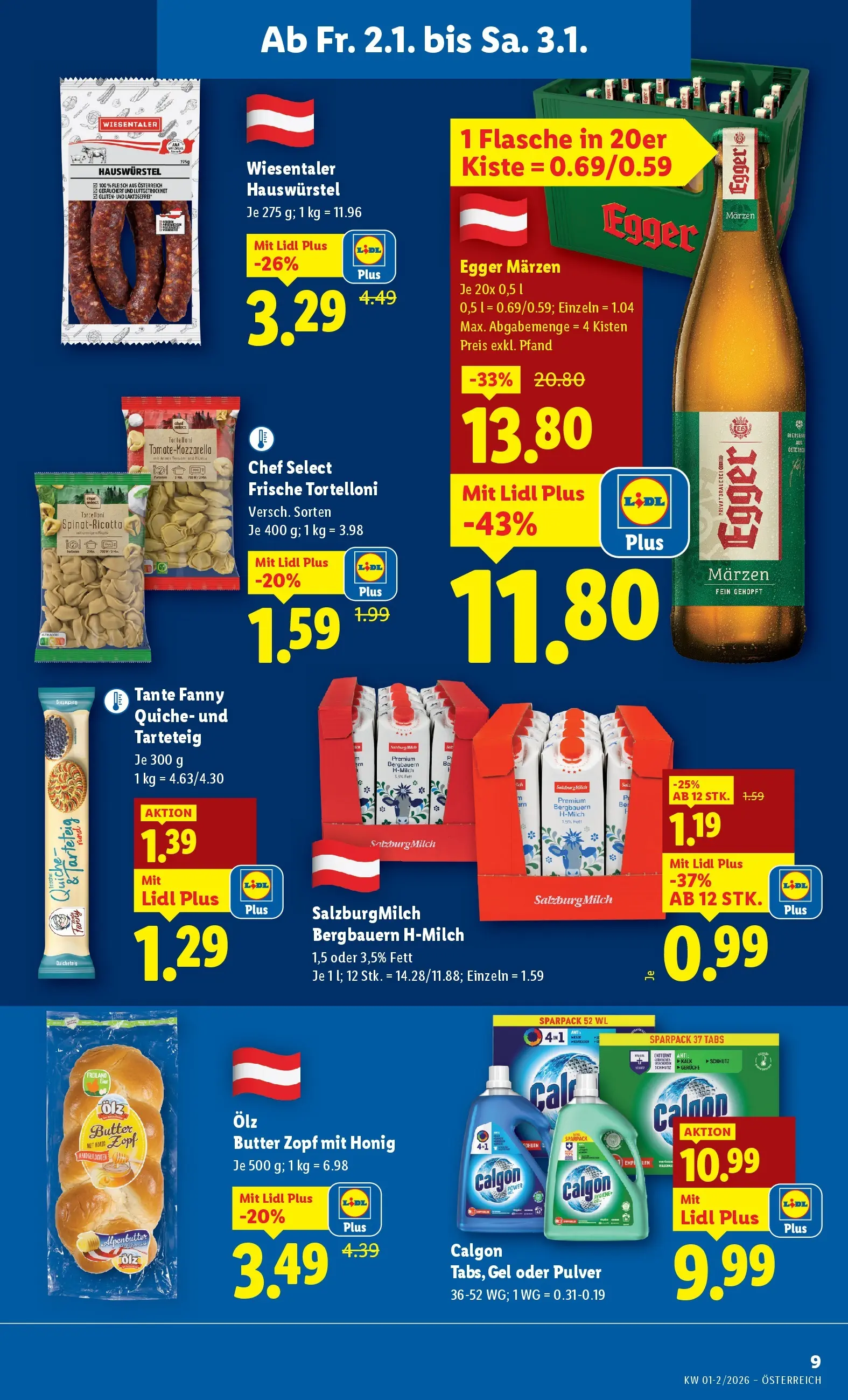 Lidl - Lidl: Flugblatt in deiner Nähe ab 01.01.2026 - Angebote ab donnerstag | Seite: 11 | Produkte: Milch, Butter