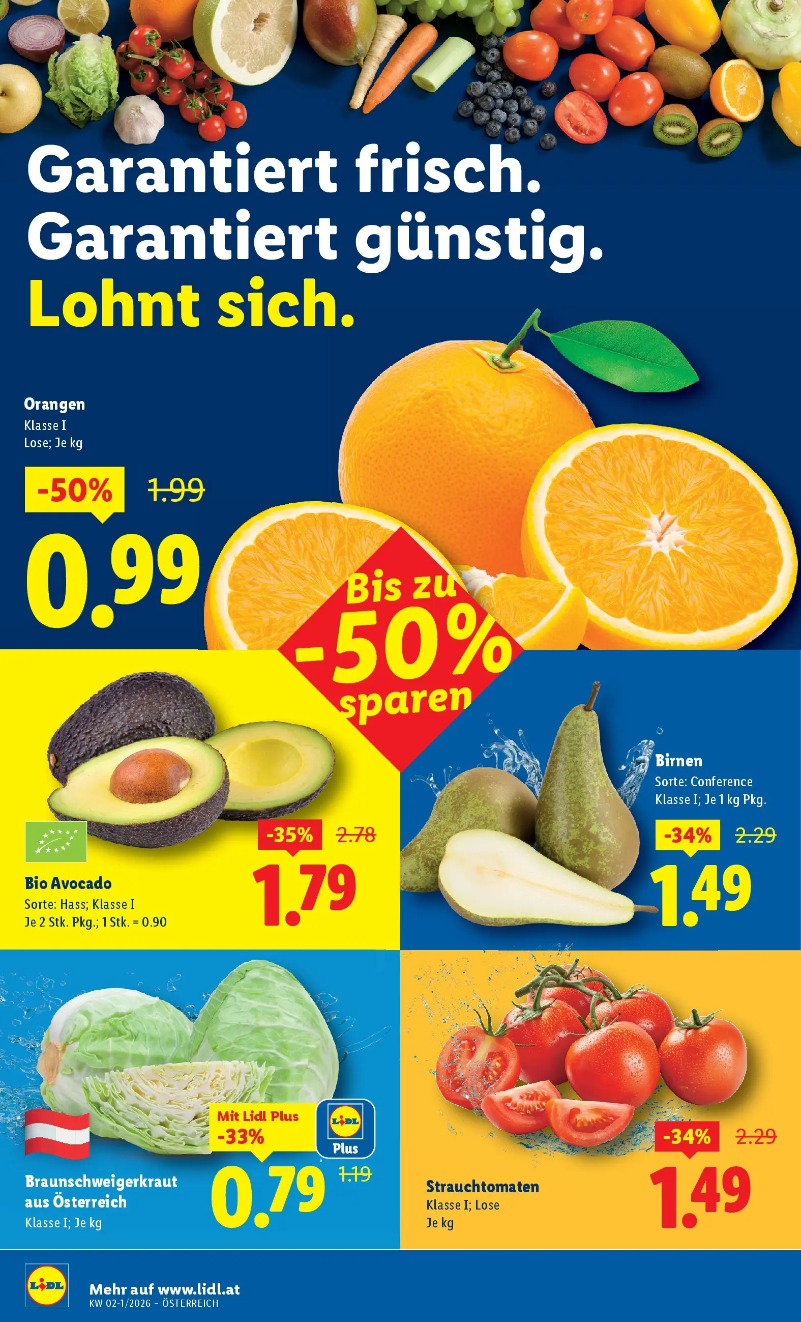 Lidl - Lidl: Flugblatt in deiner Nähe ab 01.01.2026 - Angebote ab donnerstag | Seite: 34 | Produkte: Avocado, Orangen