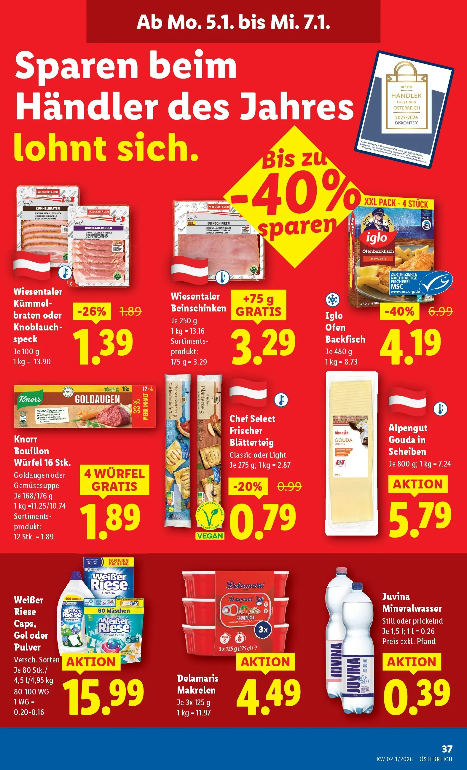 Lidl - Lidl: Flugblatt in deiner Nähe ab 01.01.2026 - Angebote ab donnerstag | Seite: 39 | Produkte: Knoblauch, Ofen