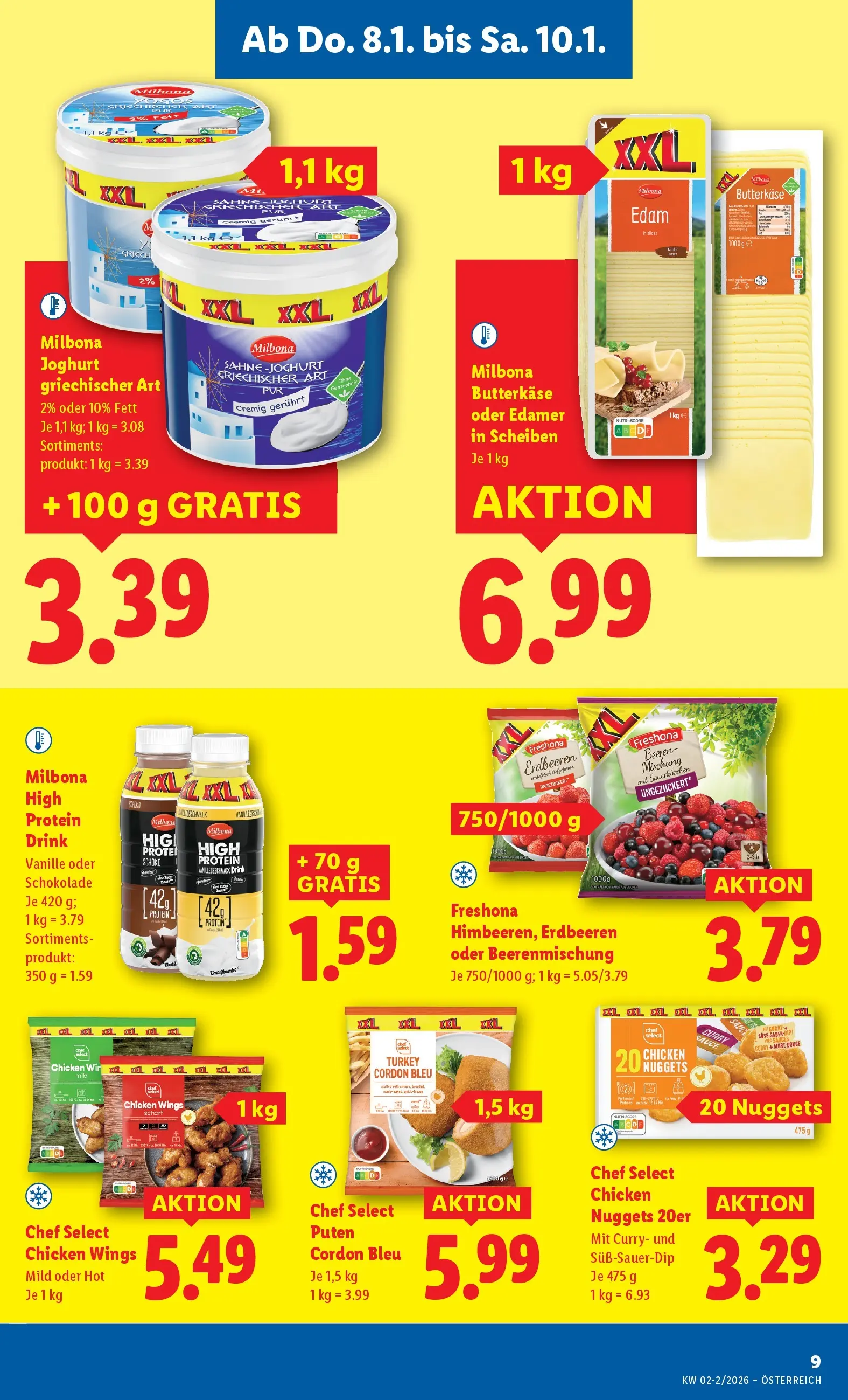 Lidl Flugblatt - Jenbach, Eferding, Dornbirn ab 08.01.2026 - Angebote ab donnerstag | Seite: 11 | Produkte: Erdbeeren, Joghurt, Schokolade