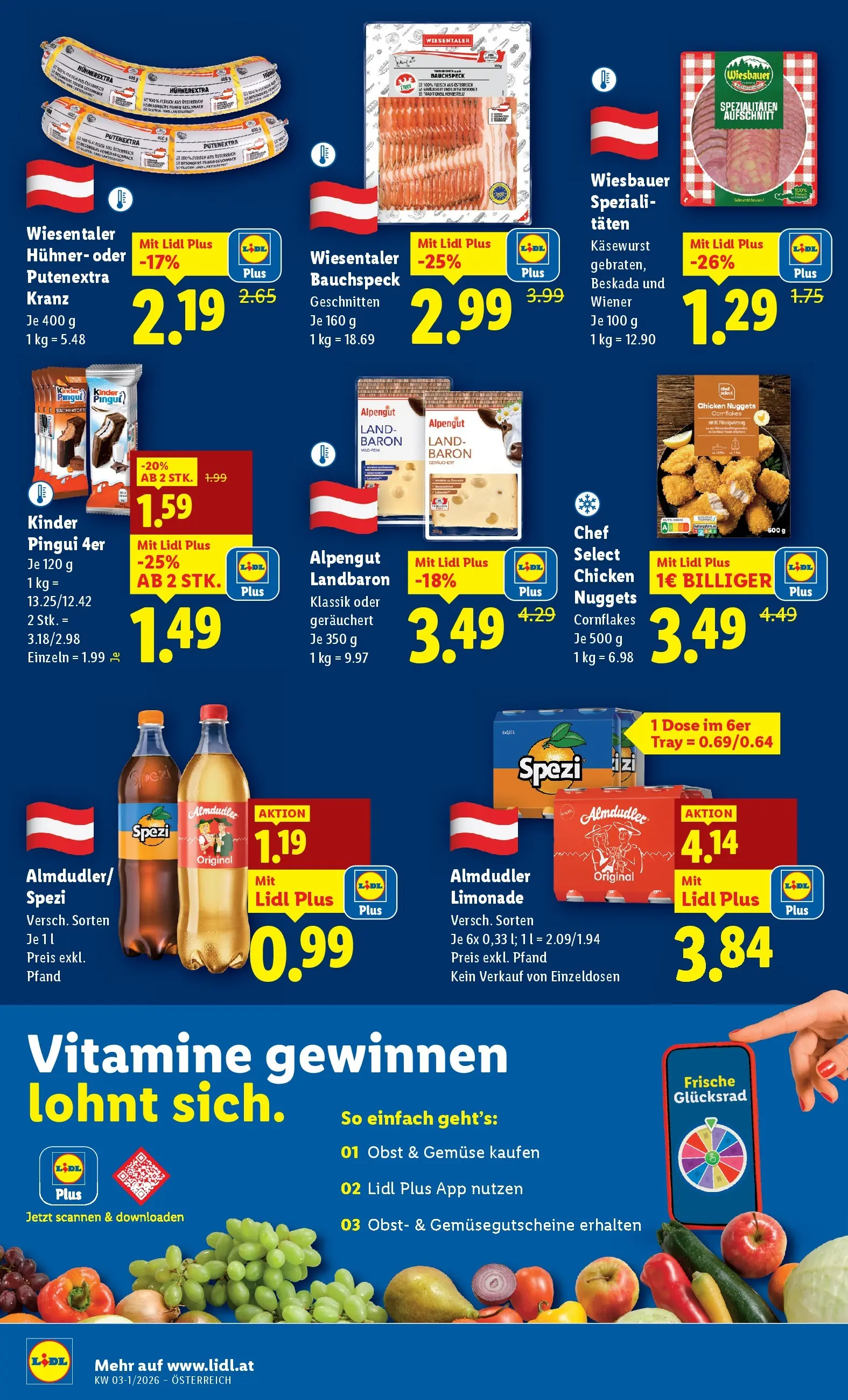 Lidl Flugblatt - Jenbach, Eferding, Dornbirn ab 08.01.2026 - Angebote ab donnerstag | Seite: 38 | Produkte: Gemüse, Obst