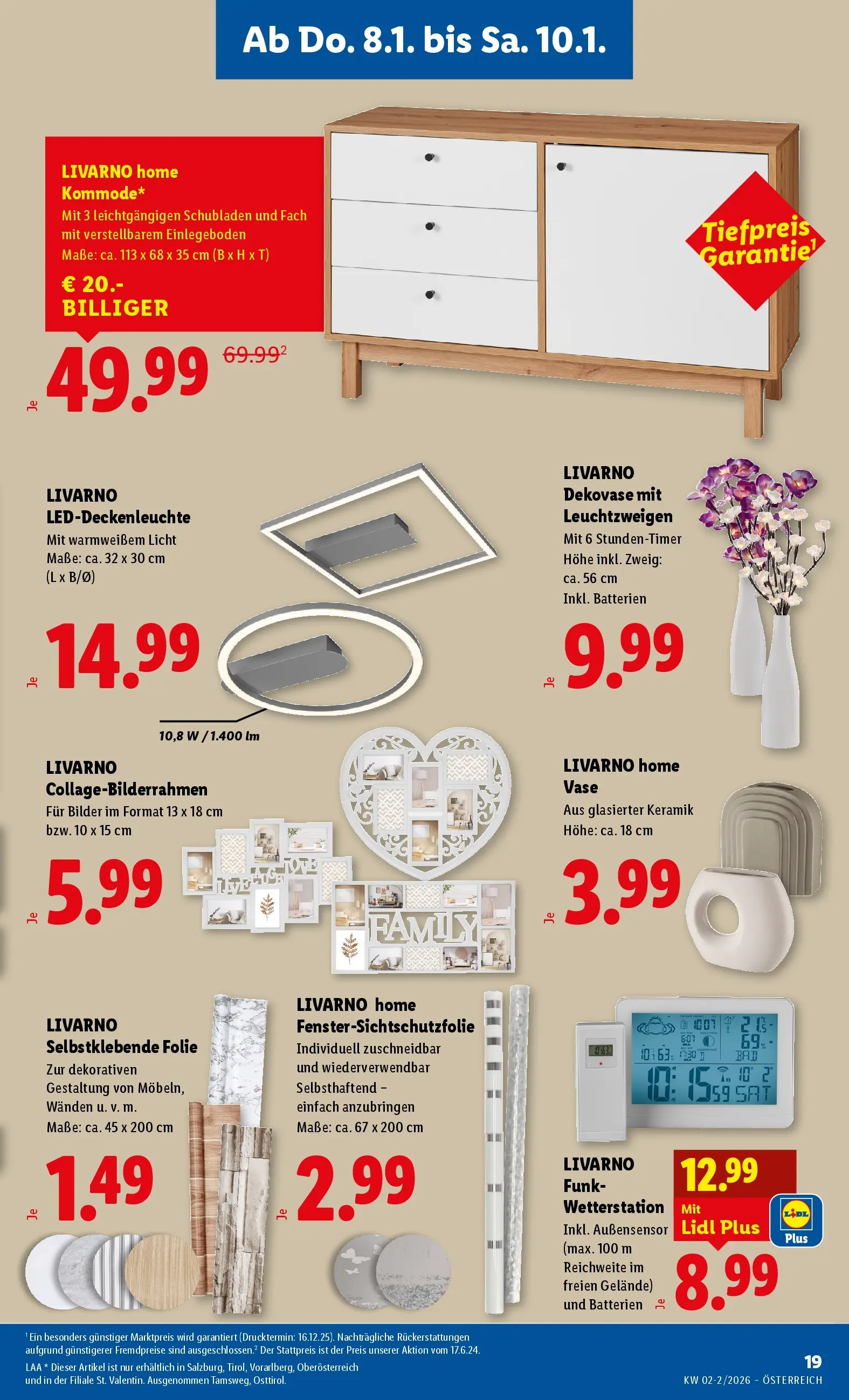 Lidl Flugblatt - Jenbach, Eferding, Dornbirn ab 08.01.2026 - Angebote ab donnerstag | Seite: 21 | Produkte: Wetterstation, Vase