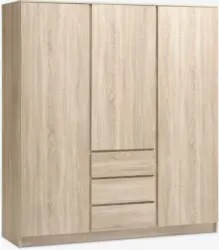 JYSK Гардероб LIMFJORDEN 180x200 комби цвят светъл дъб