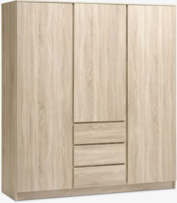 JYSK Гардероб LIMFJORDEN 180x200 комби цвят светъл дъб