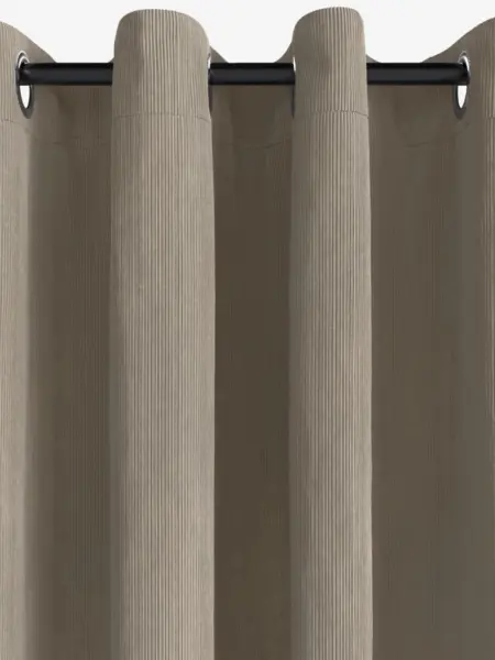 JYSK Завеса TOTAK 1x140x300 кадифе цвят тъмен пясък