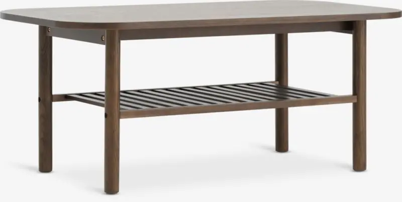 JYSK Маса за кафе LYNGVIG 60x110 1 рафт цвят тъмен дъб