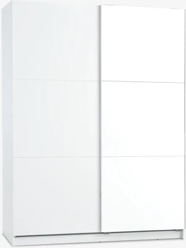 JYSK Гардероб RABERG 150x200 с огледало/ бял