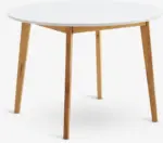 JYSK JYSK Кухненска маса JEGIND &Oslash;105 бяло/натурал - до 14-01-26