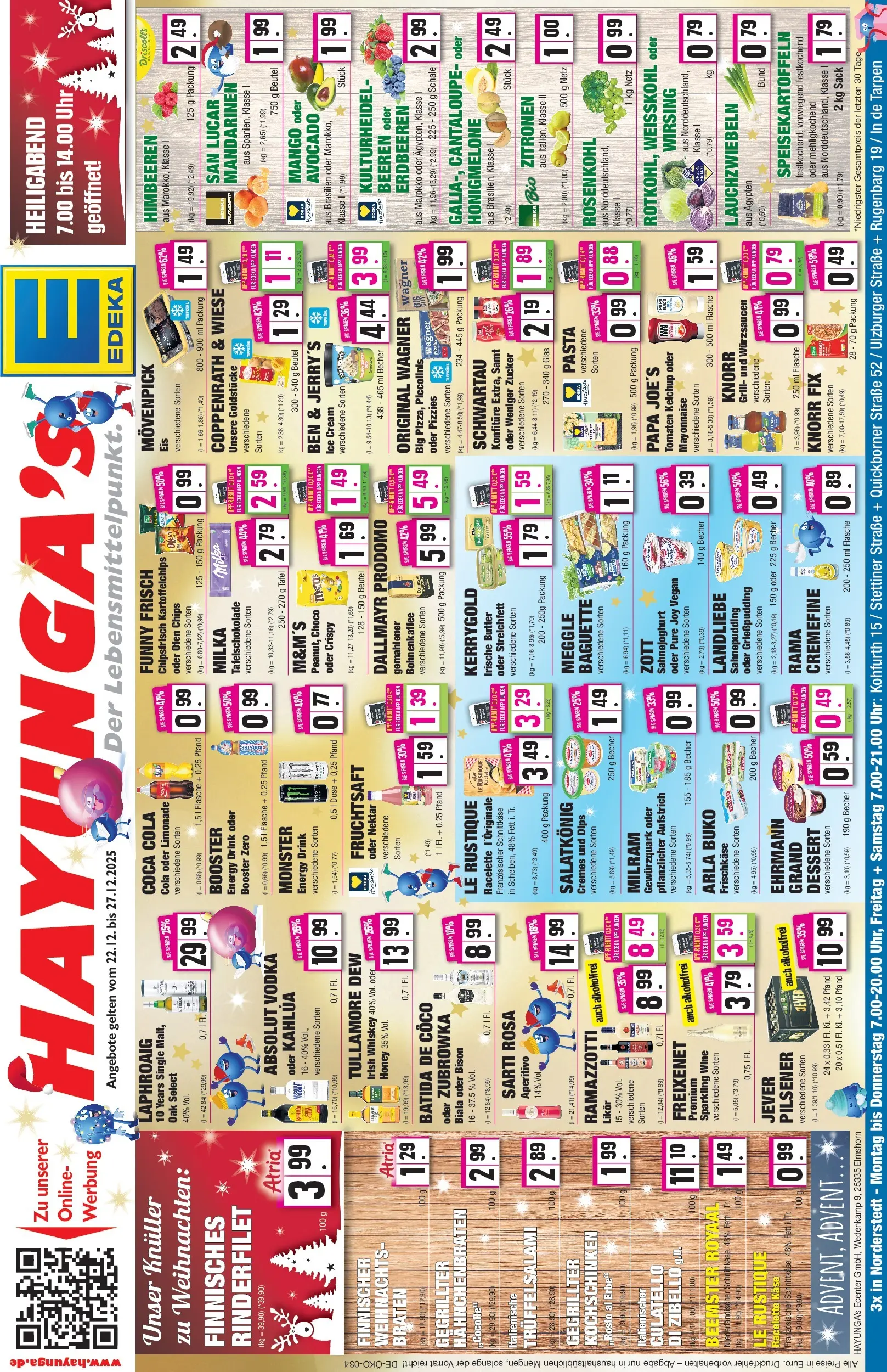 Edeka prospekt Norderstedt	 (ab 21.12.2025) » Angebote Online | Seite: 1 | Produkte: Baguette, M&M's, Milka, Ketchup