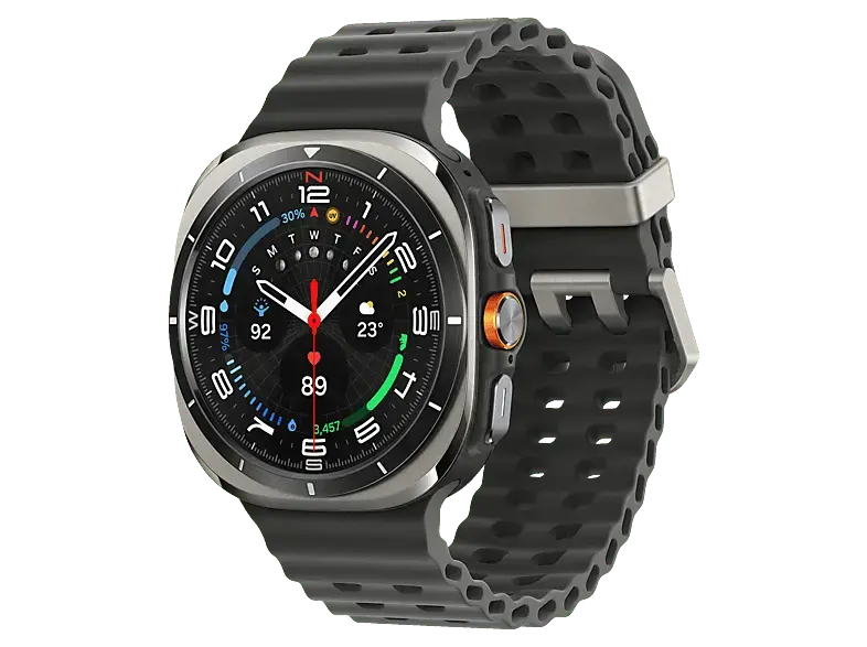 SAMSUNG Galaxy Watch Ultra 47 mm Smartwatch Nitrilkautschuk, 90-140 mm, Titanium Silver