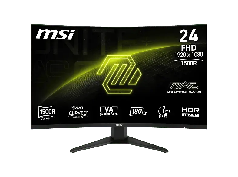 MSI MAG 244CDE 23,6 Zoll Full-HD Curved Gaming Monitor 1 ms Reaktionszeit 180 Hz