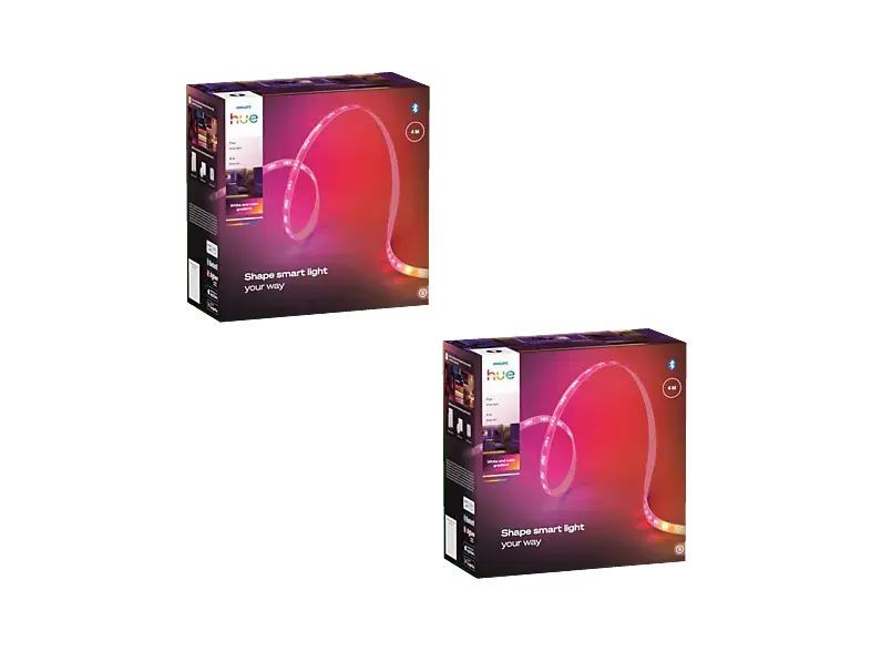 PHILIPS Flux Gradient Lightstrip, 4m, Chromasync&trade;-Farbmischung, Doppelpack Lichtstrip RGBWWIC
