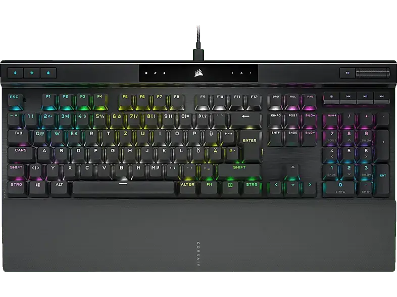 CORSAIR K70 RGB PRO, Tastatur, Mechanisch, Cherry MX Speed, Kabelgebunden, Schwarz