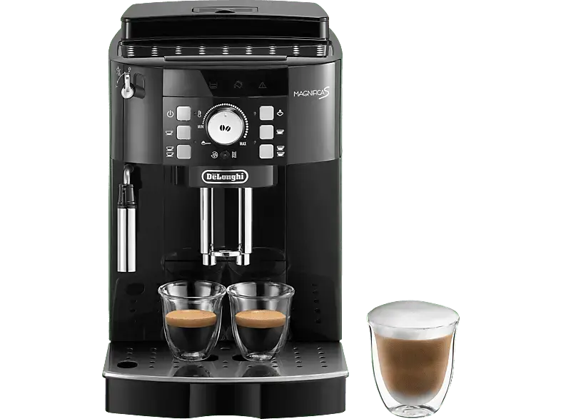 DELONGHI Magnifica S ECAM21.116.B - 5 Kaffeespezialit&auml;ten, kompakt, elegantes Design, Direktwahltasten, leichte Bedienung, Kaffeevollautomat Schwarz