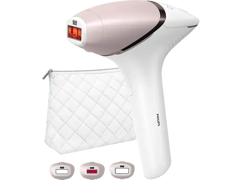 PHILIPS Lumea IPL Series 9000 Haarentferner BRI955/01, 3 Aufs&auml;tze, 450 000 Lichtimpulse Haarentfernung Wei&szlig;