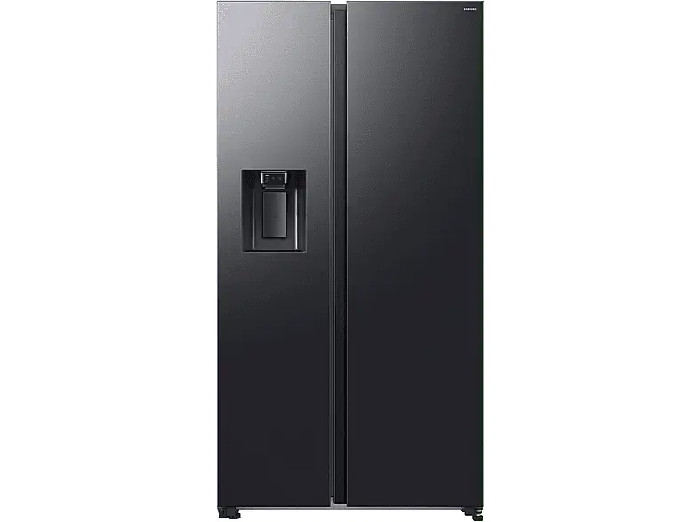 SAMSUNG RS70F65KEFEF Side-by-Side (640 l, E, 1784 mm hoch, Premium Black Steel)