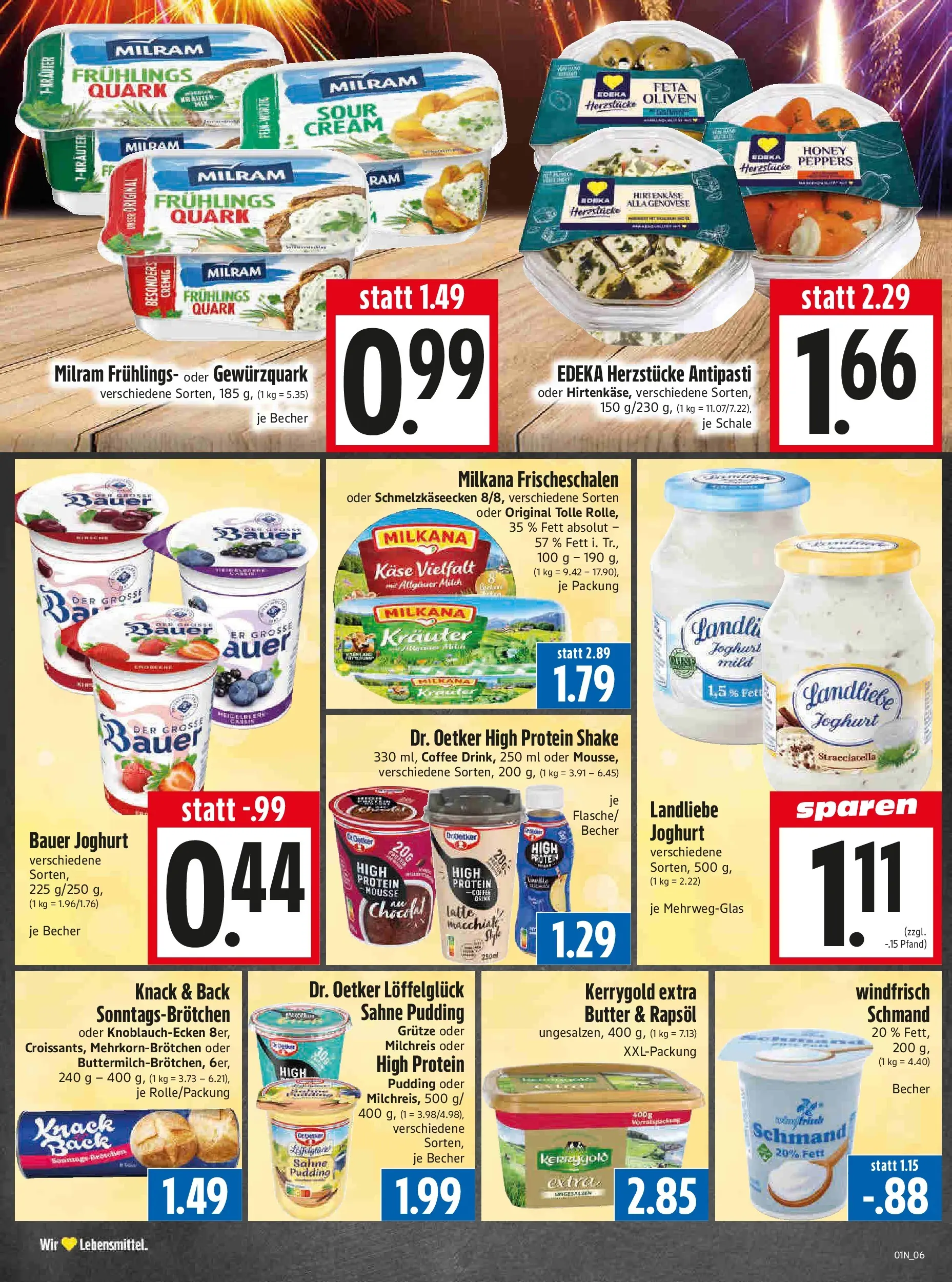Entdecke - Edeka Hahner: Wochenangebote (ab 28.12.2025) zum Blättern | Seite: 8 | Produkte: Milch, Rapsöl, Bauer joghurt, Pudding