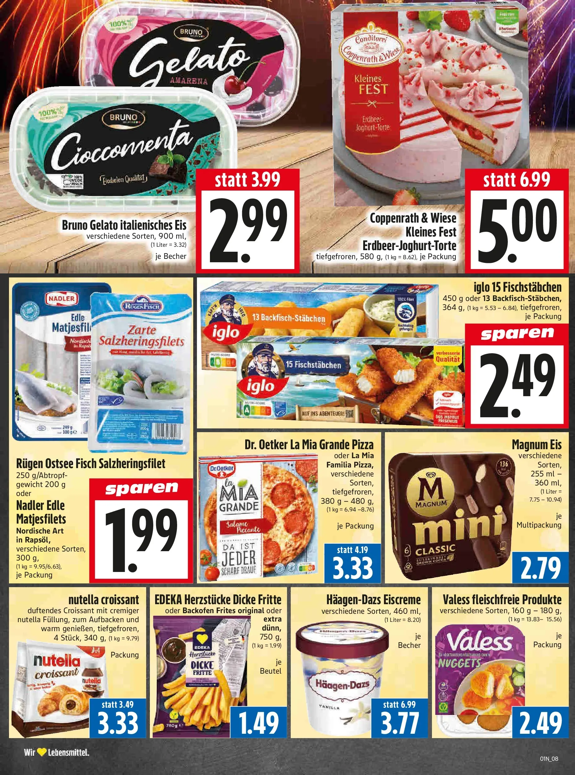 Entdecke - Edeka Hahner: Wochenangebote (ab 28.12.2025) zum Blättern | Seite: 10 | Produkte: Fisch, Backofen, Pizza, Eis