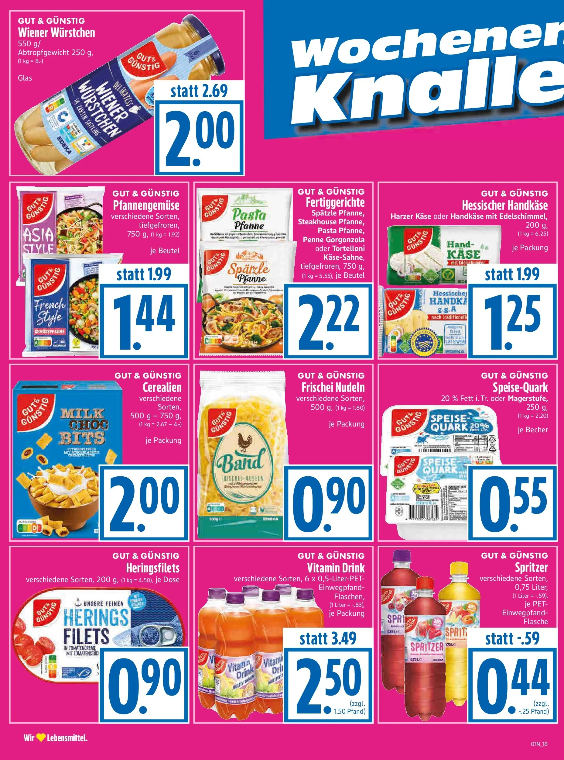 Entdecke - Edeka Hahner: Wochenangebote (ab 28.12.2025) zum Blättern | Seite: 20 | Produkte: Wiener wurstchen, Quark, Fertiggerichte, Nudeln