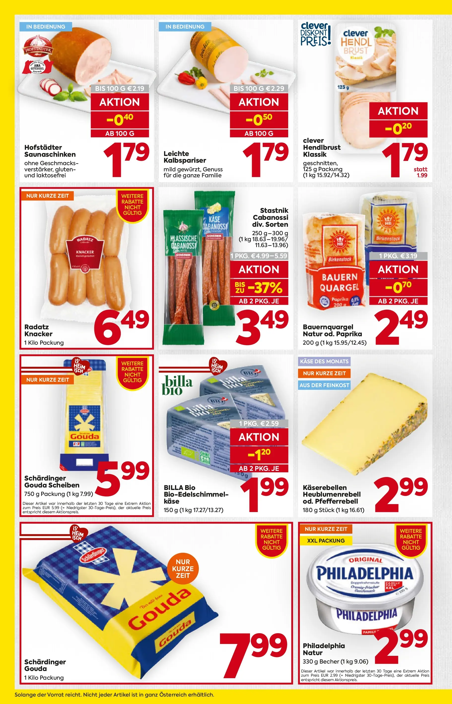 Billa - BILLA: Flugblatt gültig bei BILLA & BILLA PLUS ab 01.01.2026 - Angebote, Prospekt | Seite: 10 | Produkte: Käse