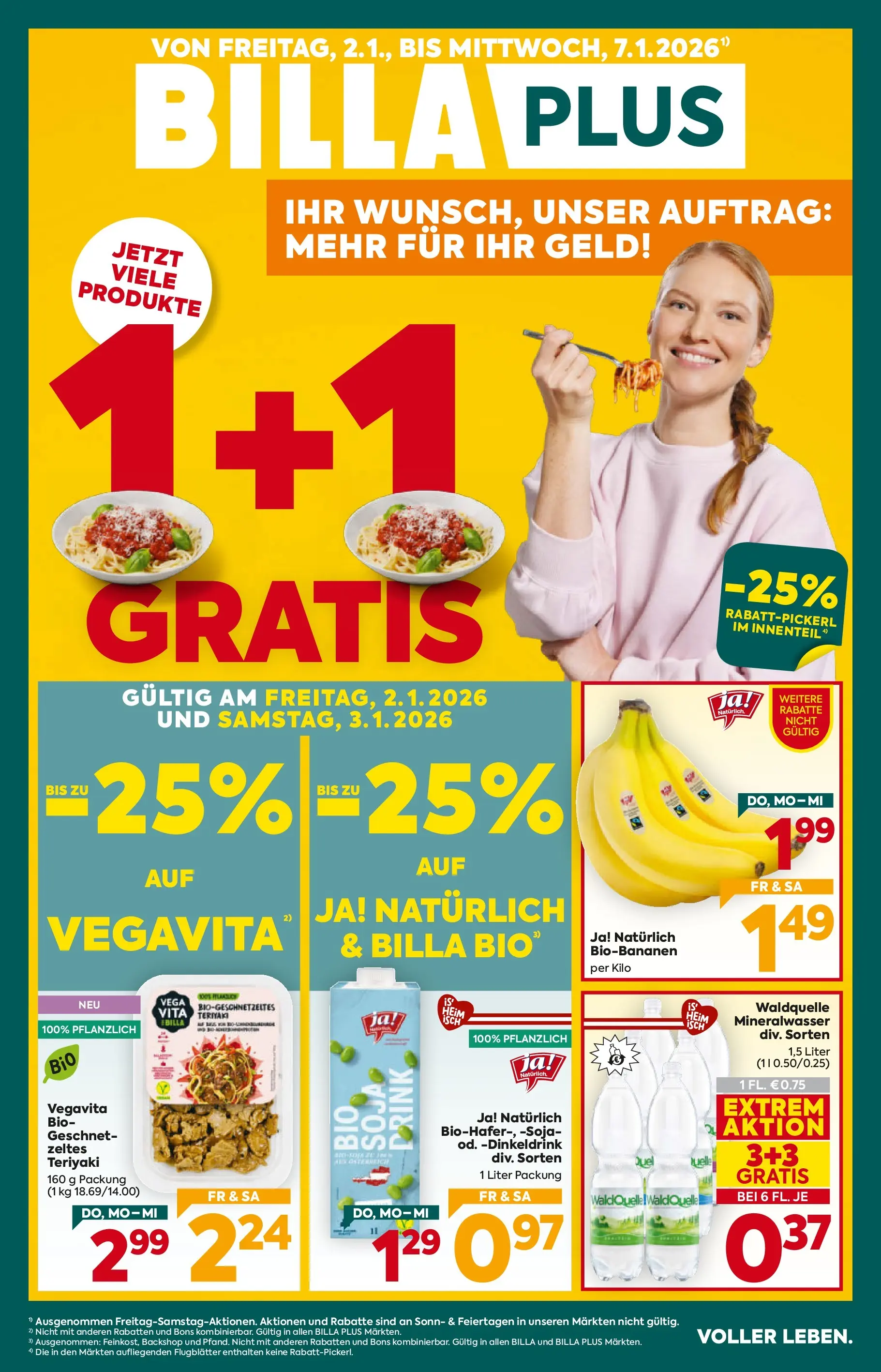 Billa Plus - BILLA PLUS: Flugblatt Niederösterreich von 01.01.2026 - Aktuelle Angebote | Seite: 1