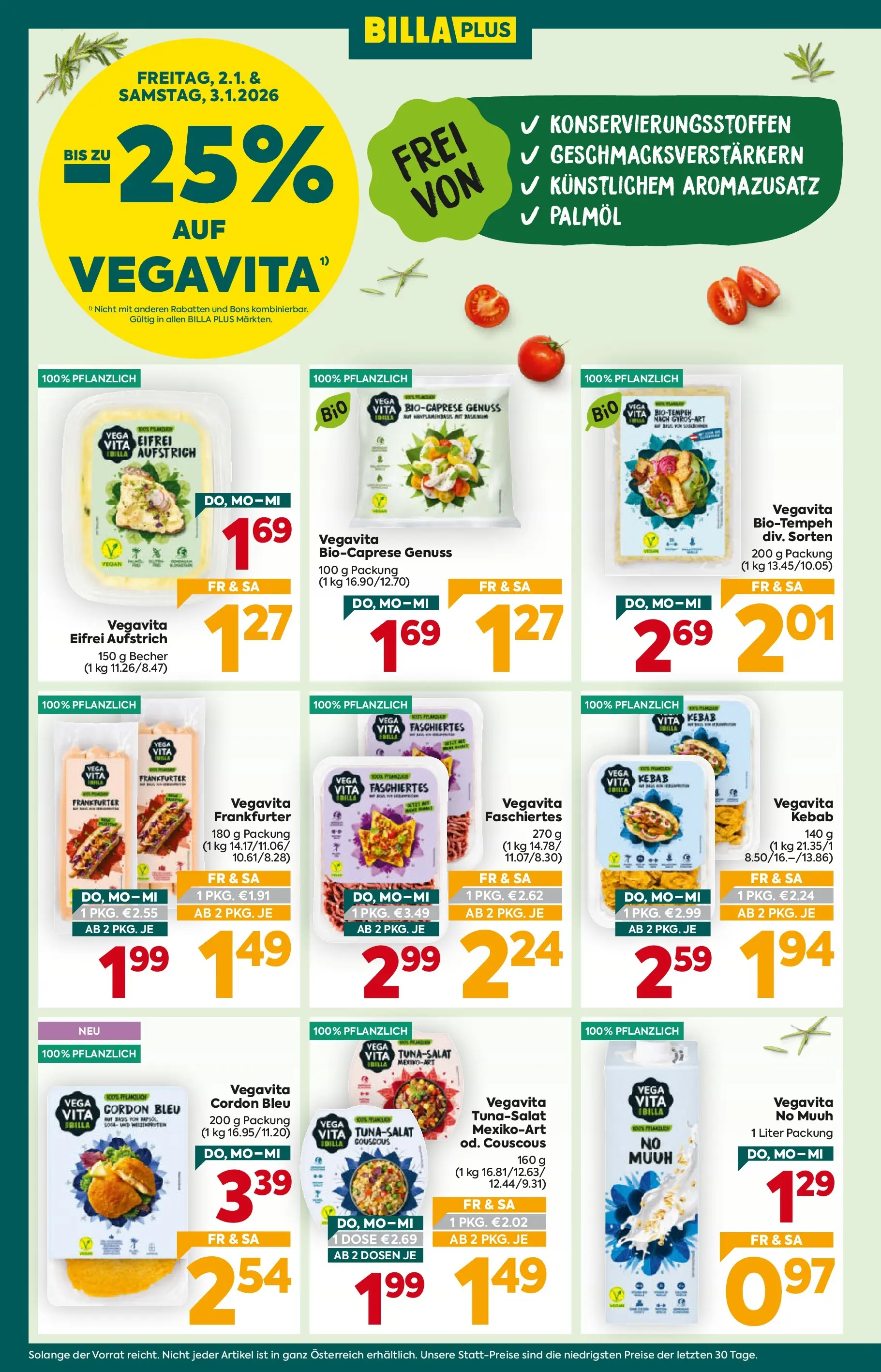Billa Plus - BILLA PLUS: Flugblatt Niederösterreich von 01.01.2026 - Aktuelle Angebote | Seite: 3
