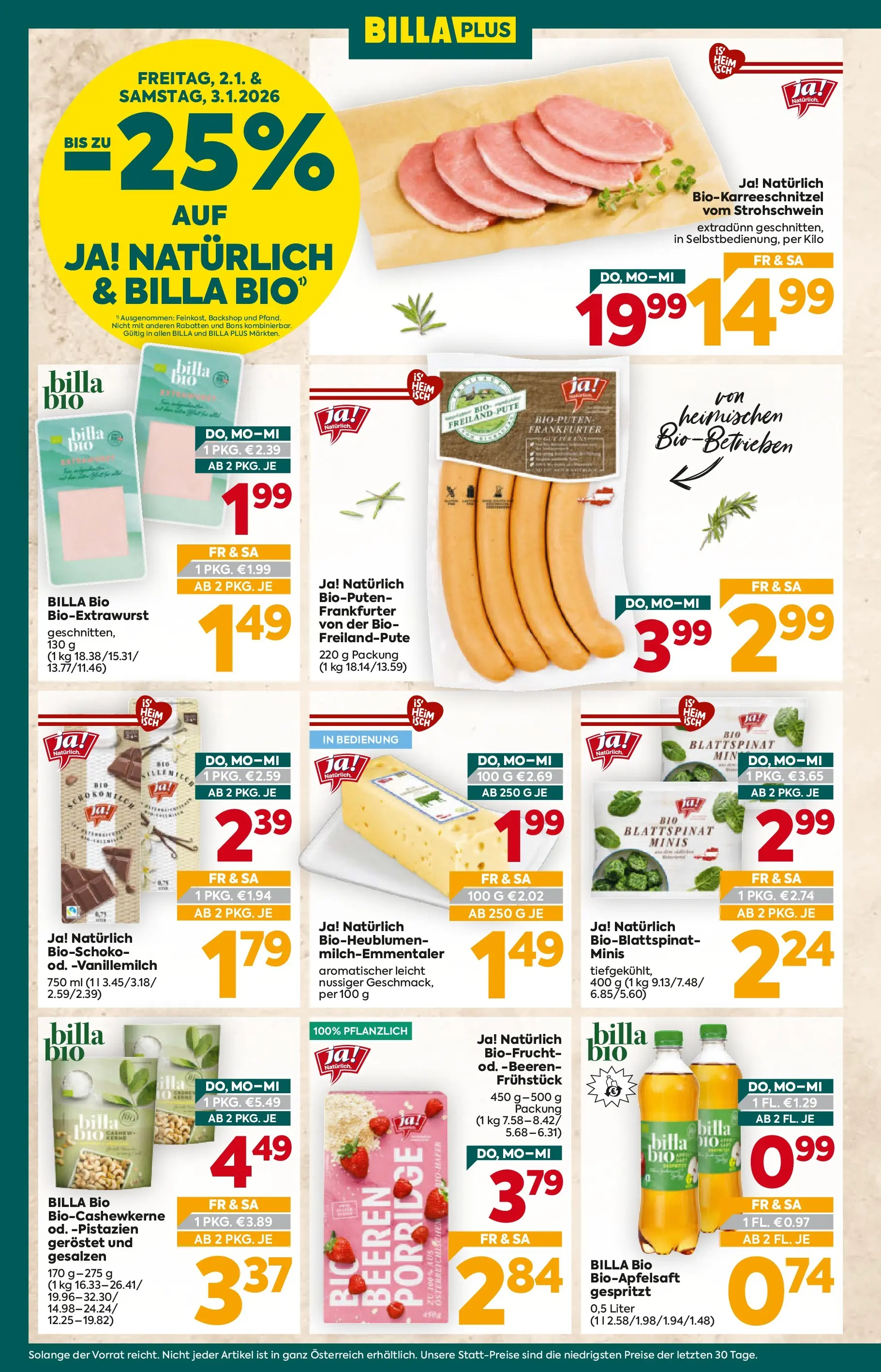 Billa Plus - BILLA PLUS: Flugblatt Niederösterreich von 01.01.2026 - Aktuelle Angebote | Seite: 9