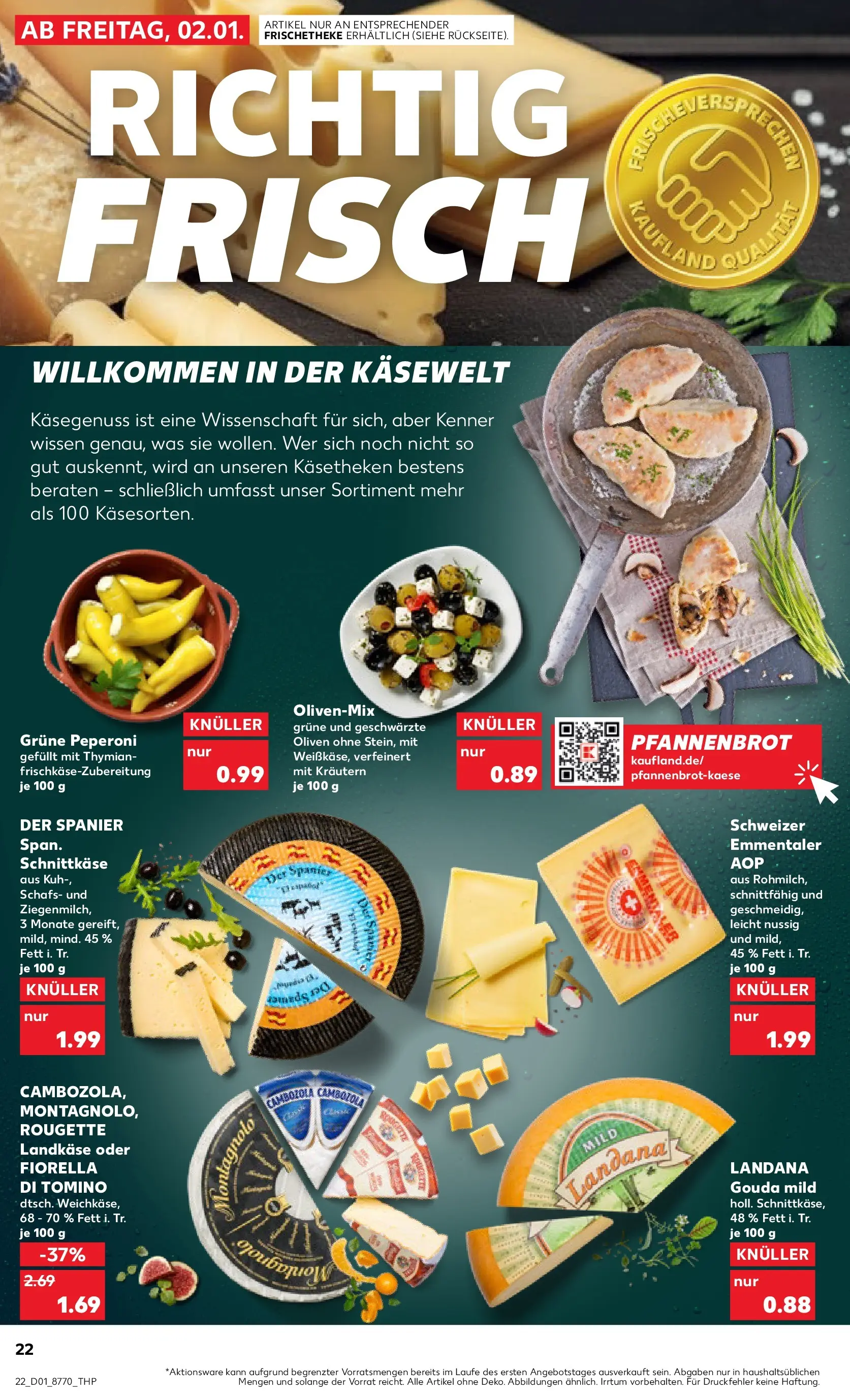 Prospekt Kaufland ab 01.01.2026 » Angebote Online zum Blättern | Seite: 22 | Produkte: Gouda