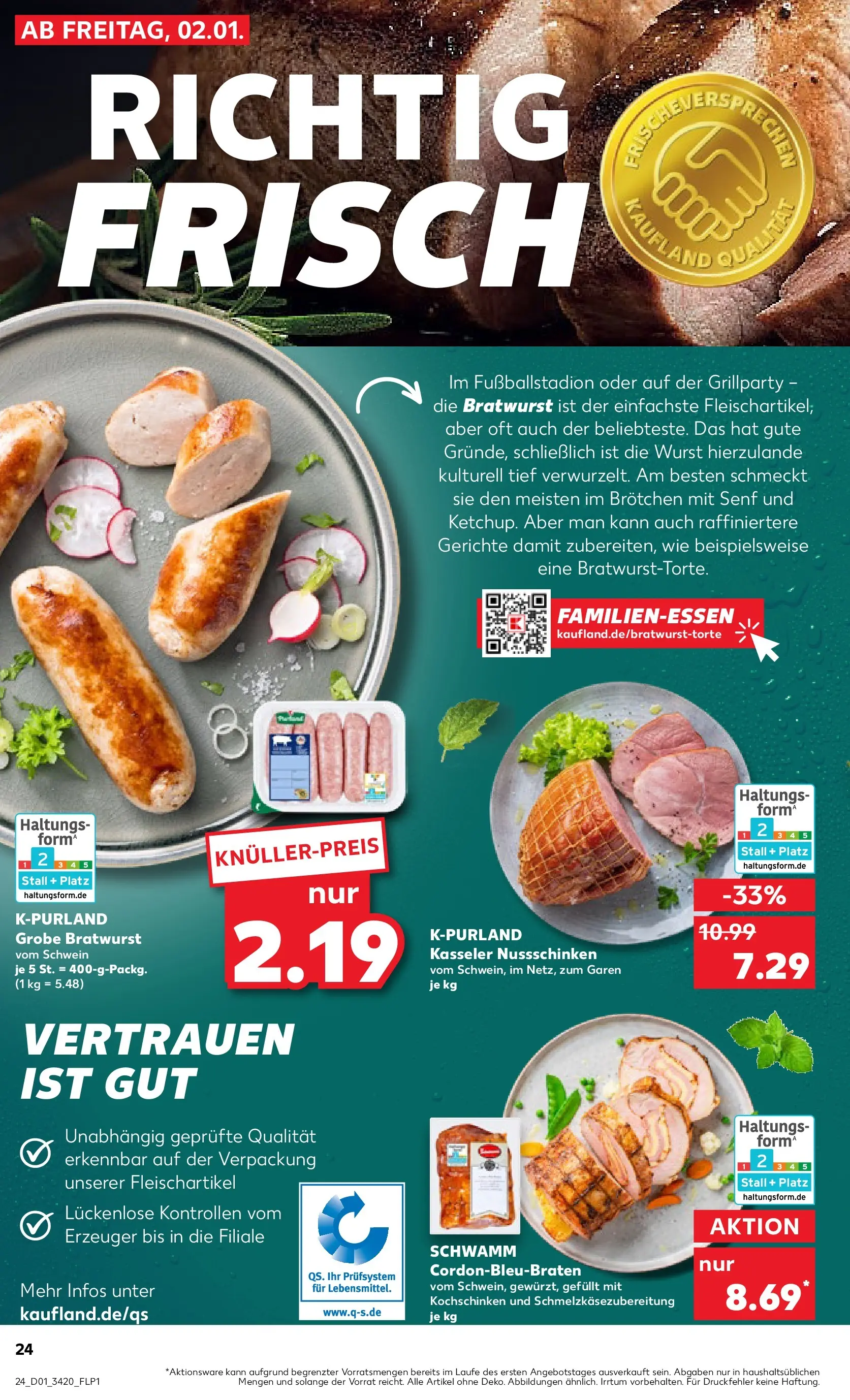 Prospekt Kaufland ab 01.01.2026 » Angebote Online zum Blättern | Seite: 24 | Produkte: Bratwurst, Wurst