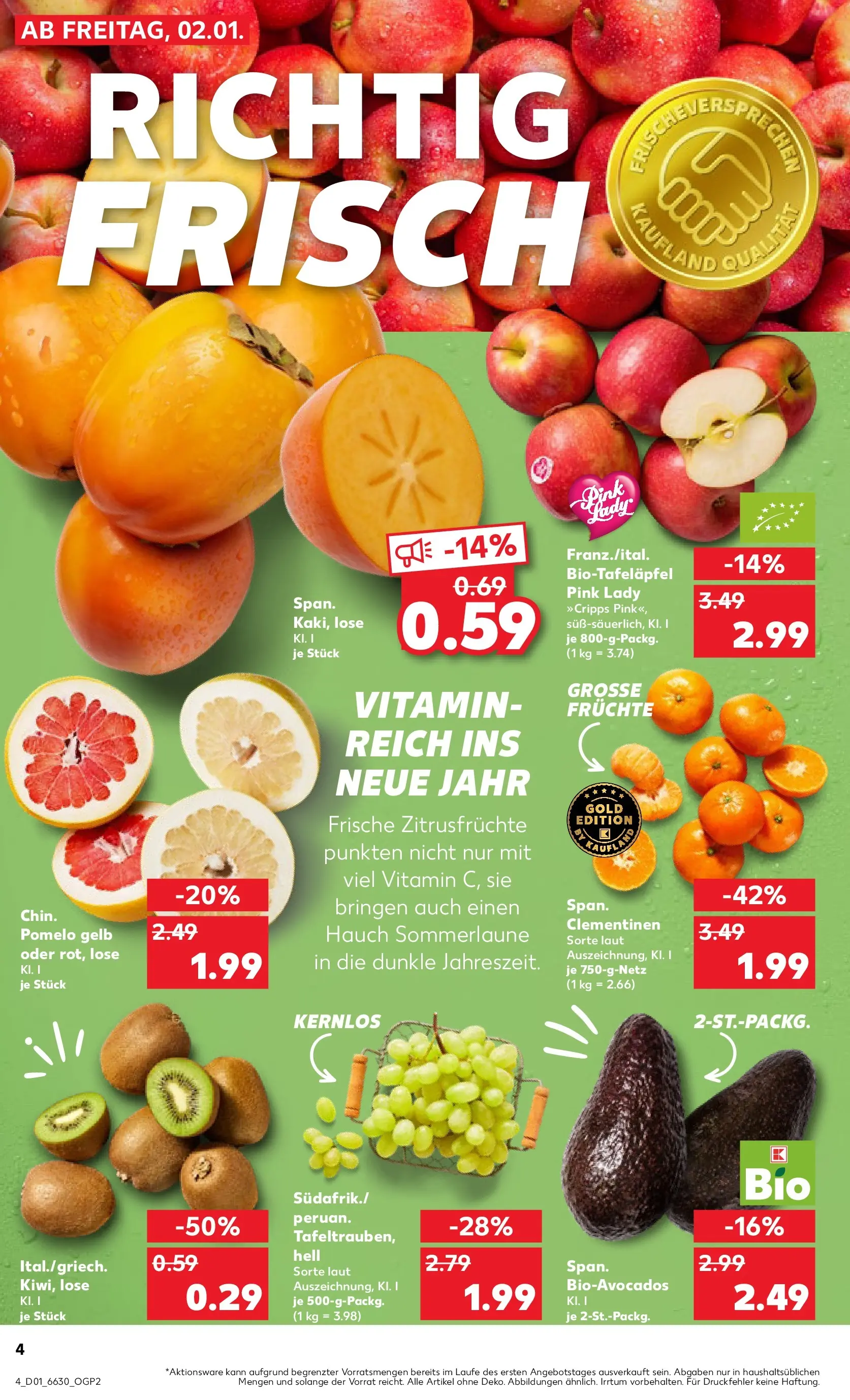 Prospekt Kaufland ab 01.01.2026 » Angebote Online zum Blättern | Seite: 4 | Produkte: Avocado