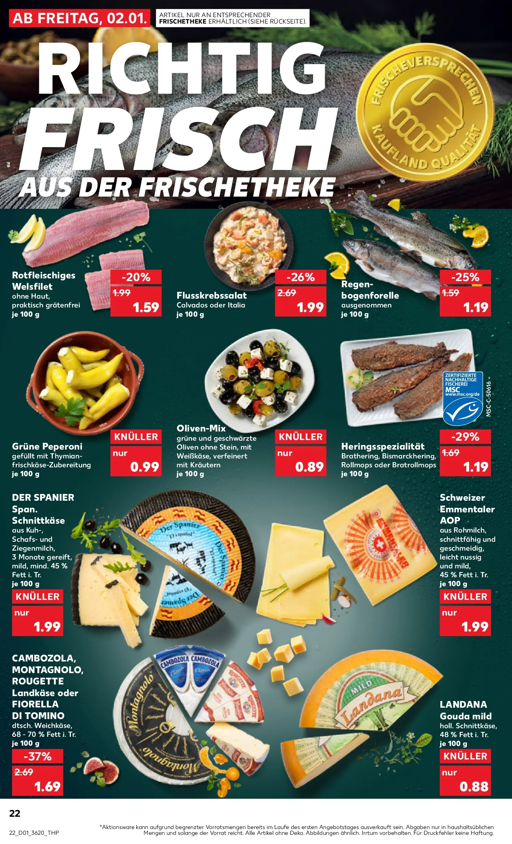 Prospekt Kaufland ab 01.01.2026 » Angebote Online zum Blättern | Seite: 22 | Produkte: Gouda