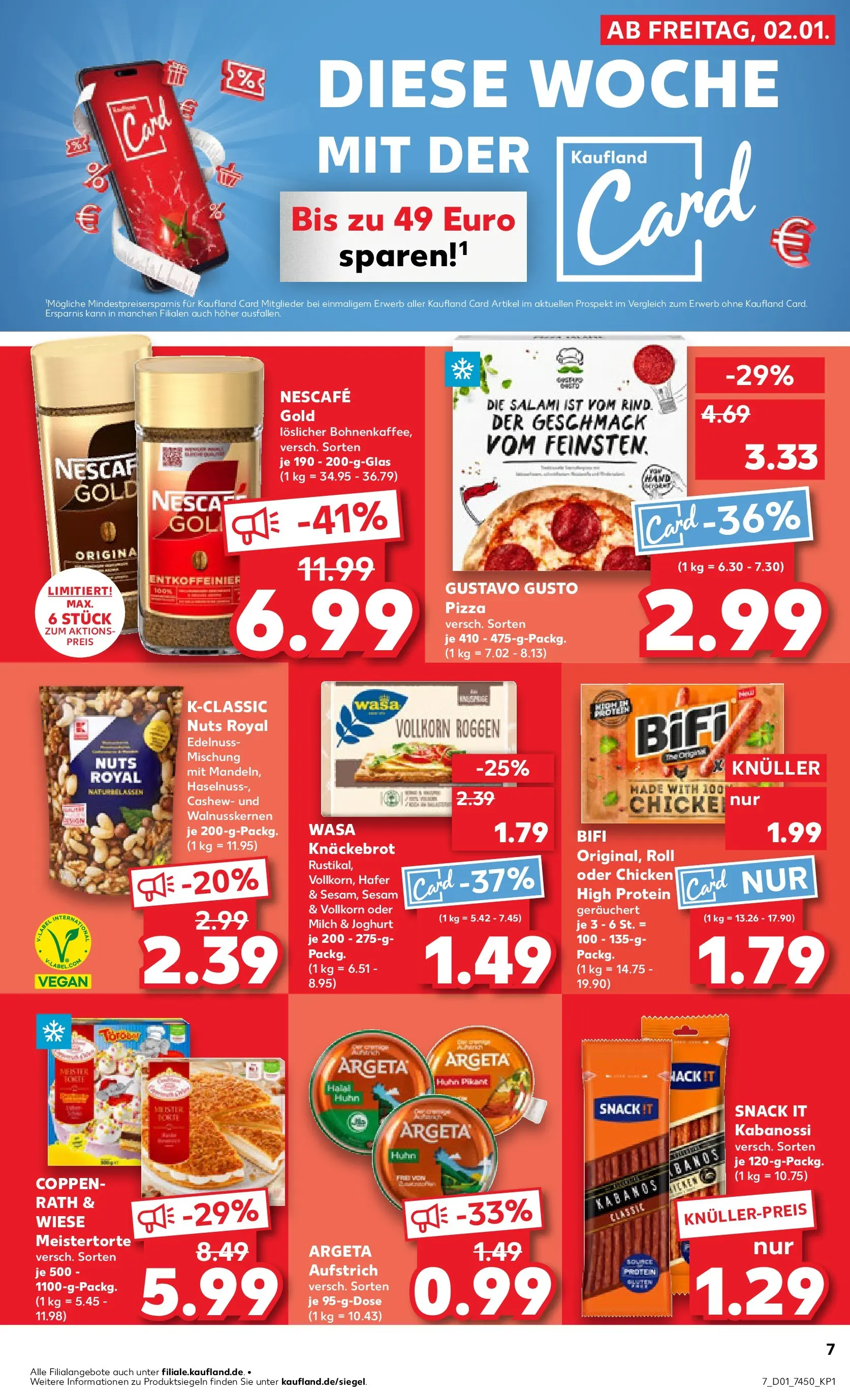 Prospekt Kaufland ab 02.01.2026 » Angebote Online zum Blättern | Seite: 7 | Produkte: Nescafe, Milch, Joghurt, Bifi