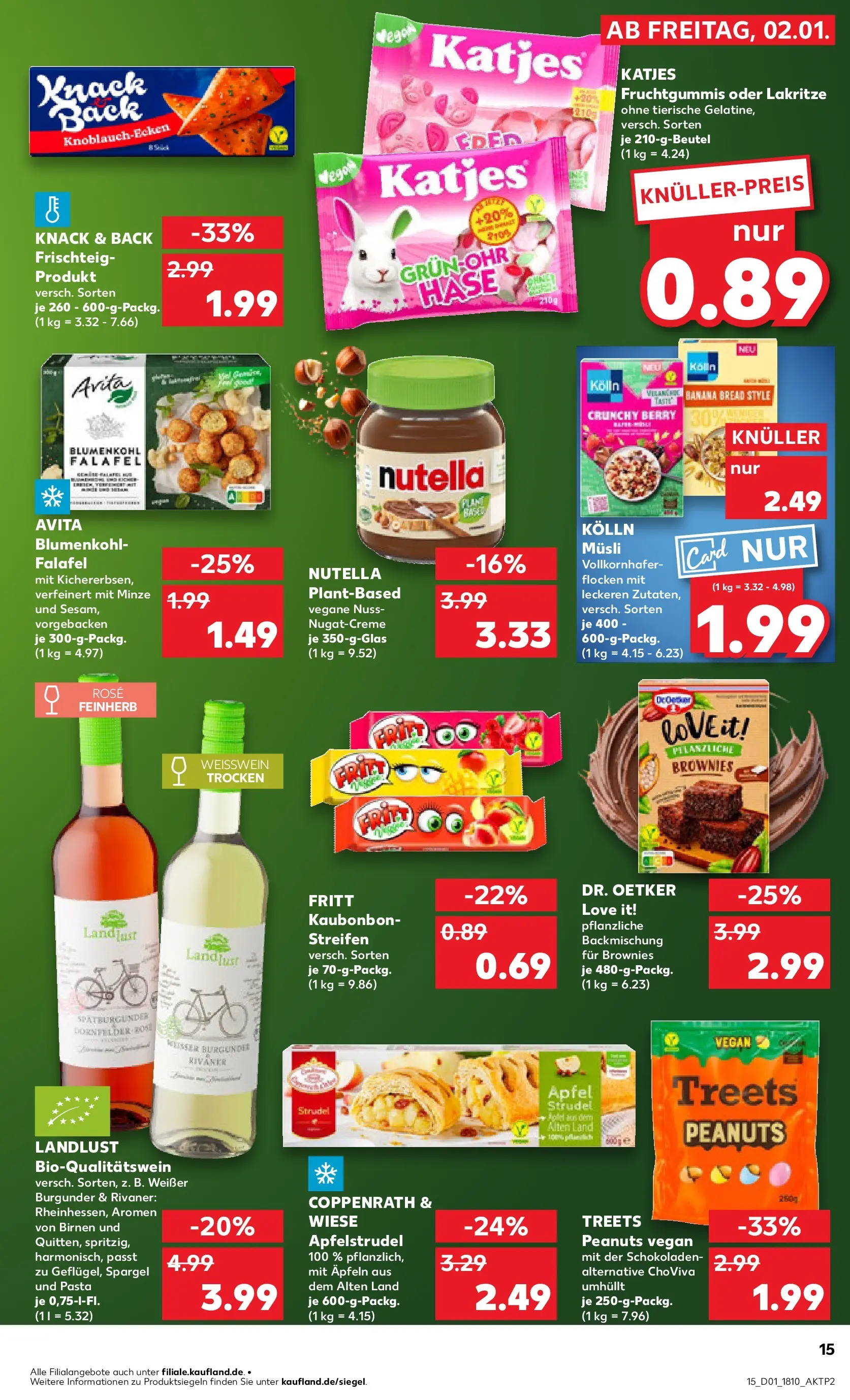 Prospekt Kaufland ab 02.01.2026 » Angebote Online zum Blättern | Seite: 15 | Produkte: Katjes, Äpfel, Spargel, Blumenkohl