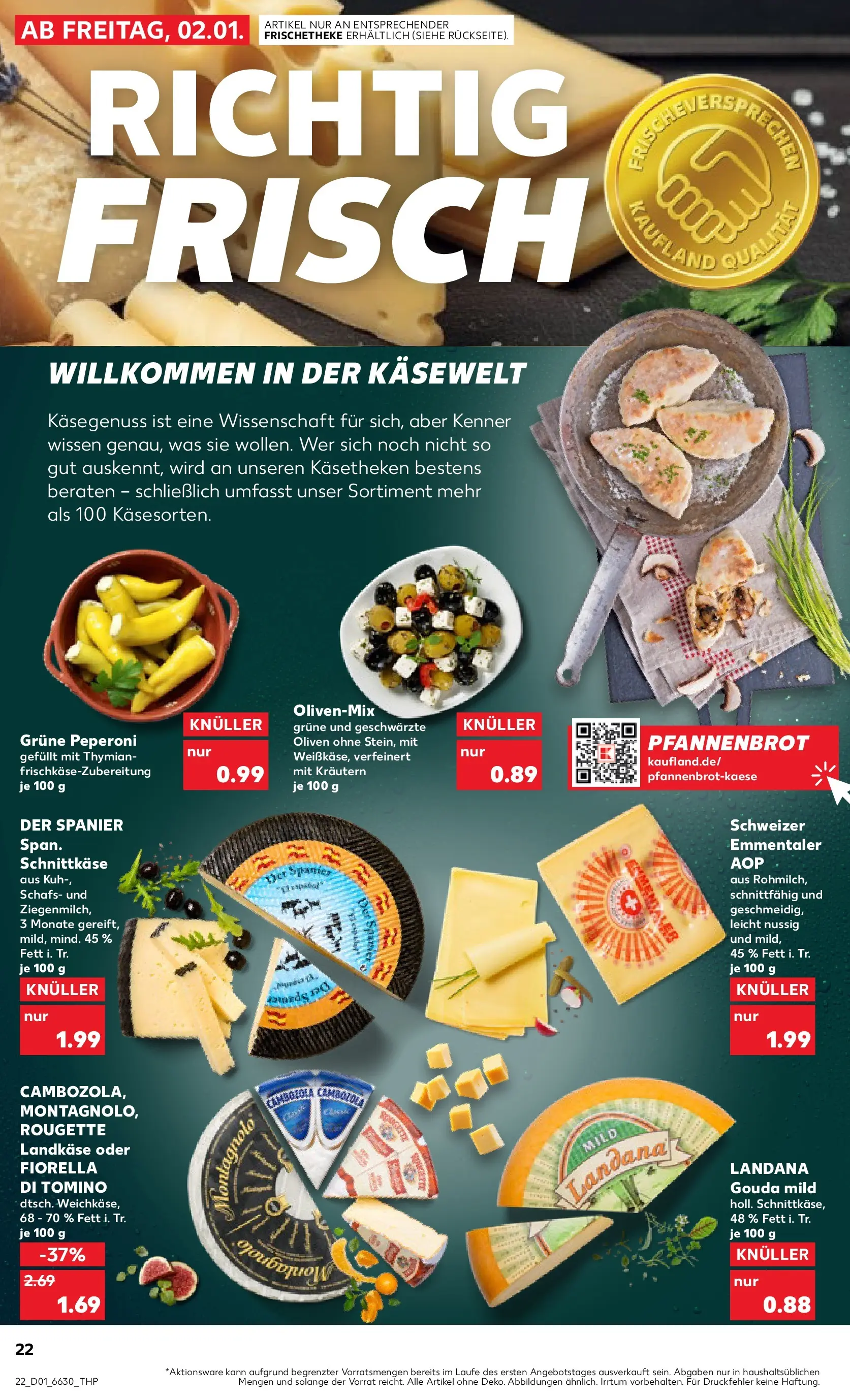 Prospekt Kaufland ab 02.01.2026 » Angebote Online zum Blättern | Seite: 22 | Produkte: Gouda