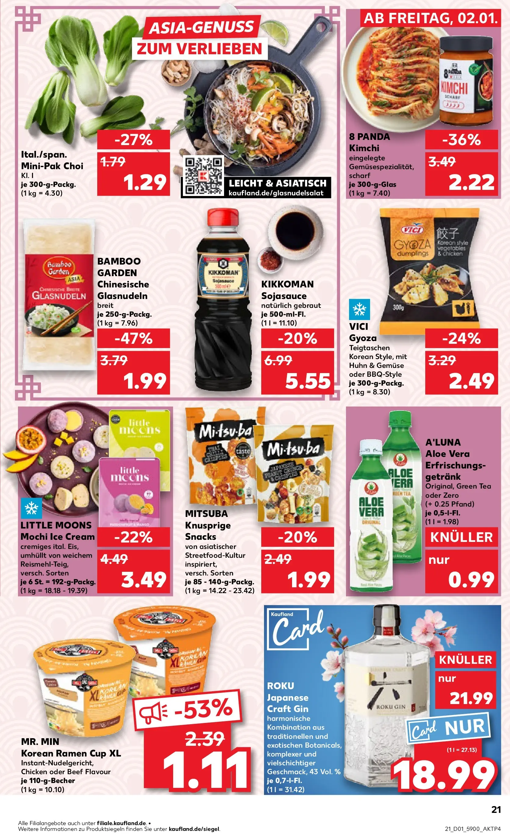 Prospekt Kaufland ab 01.01.2026 » Angebote Online zum Blättern | Seite: 21 | Produkte: Gemüse, Gin, Mochi