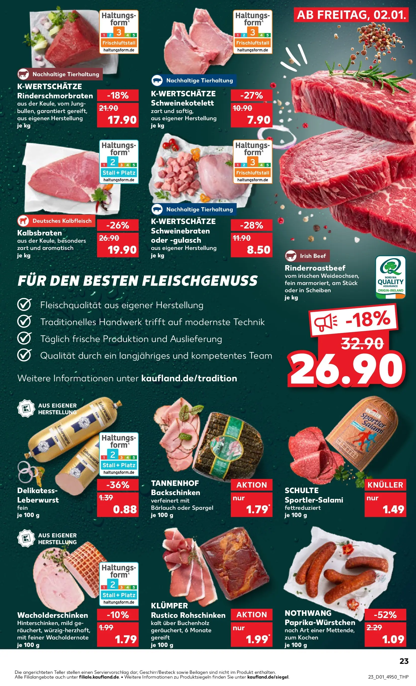 Prospekt Kaufland ab 02.01.2026 » Angebote Online zum Blättern | Seite: 23 | Produkte: Spargel, Gulasch, Salami