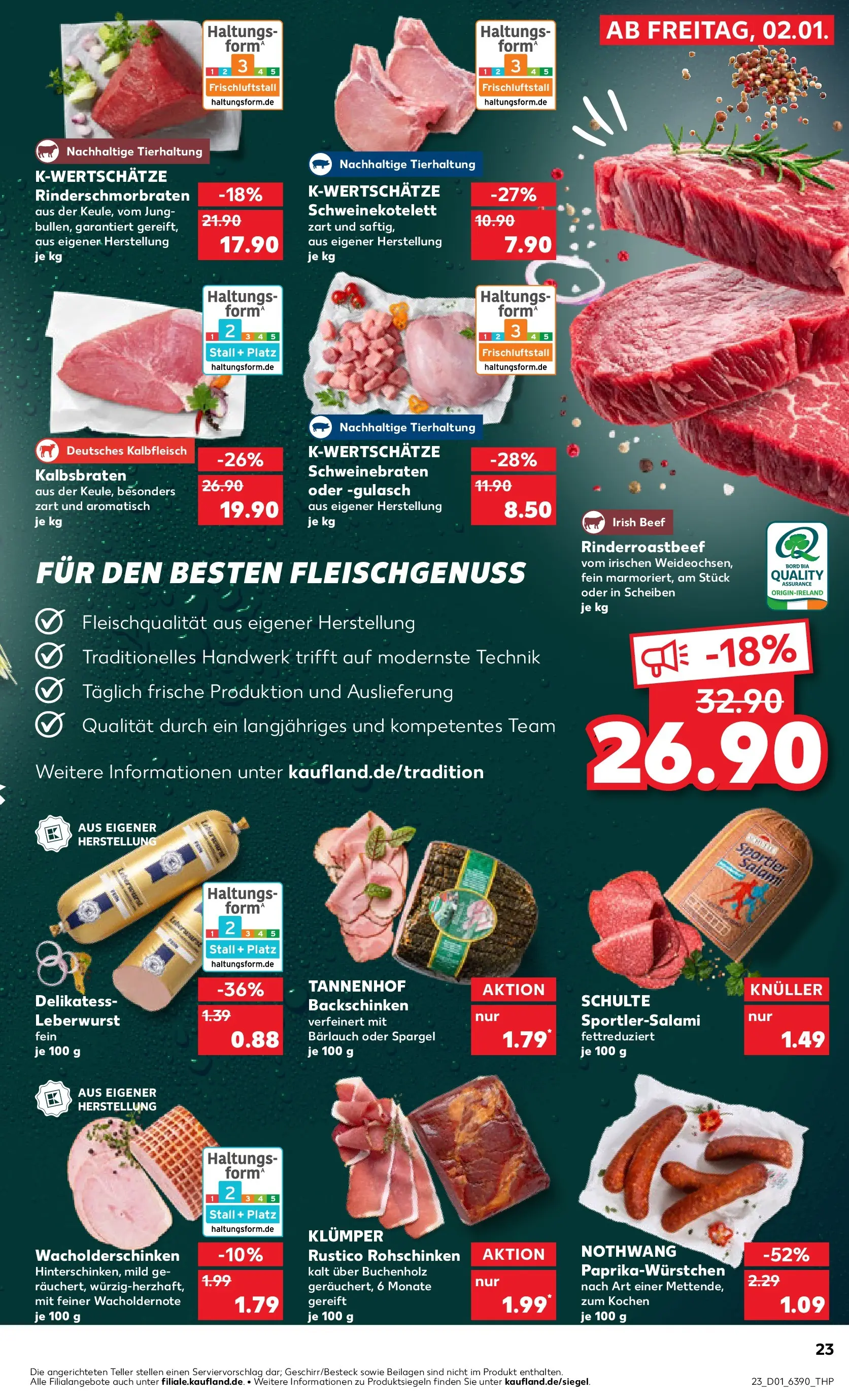 Prospekt Kaufland ab 02.01.2026 » Angebote Online zum Blättern | Seite: 23 | Produkte: Spargel, Gulasch, Salami